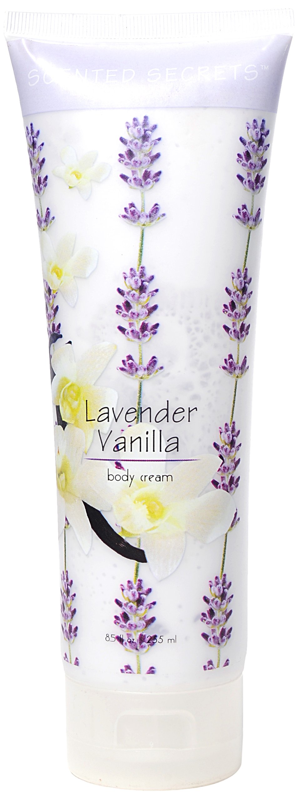 Lavender Vanilla Body Cream - 8.5 oz Moisturizing Lotion for Dry Skin - Hydrating & Soothing Cream for Hands, Feet & Body - Perfect for Nighttime Relaxation & Self-Care Routine