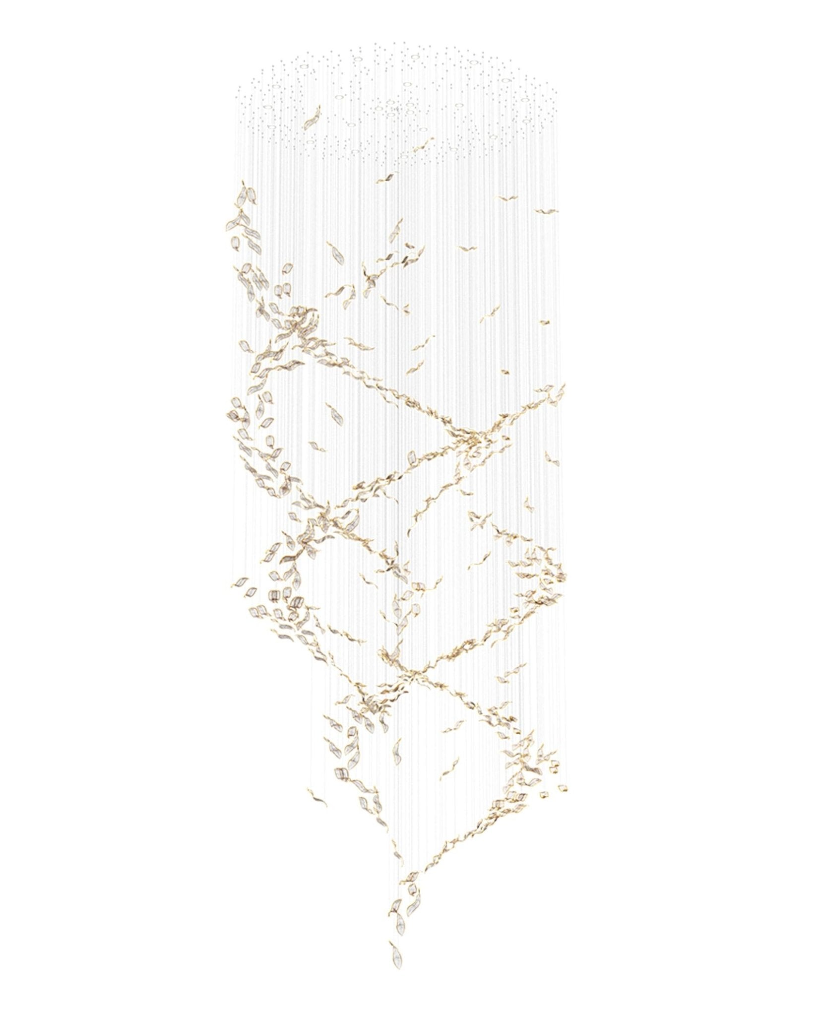 Elegant Fluttering Leaves Chandelier - Modern Leaf Design Ceiling Light Fixture for Dining Room, Bedroom & Living Room Decor