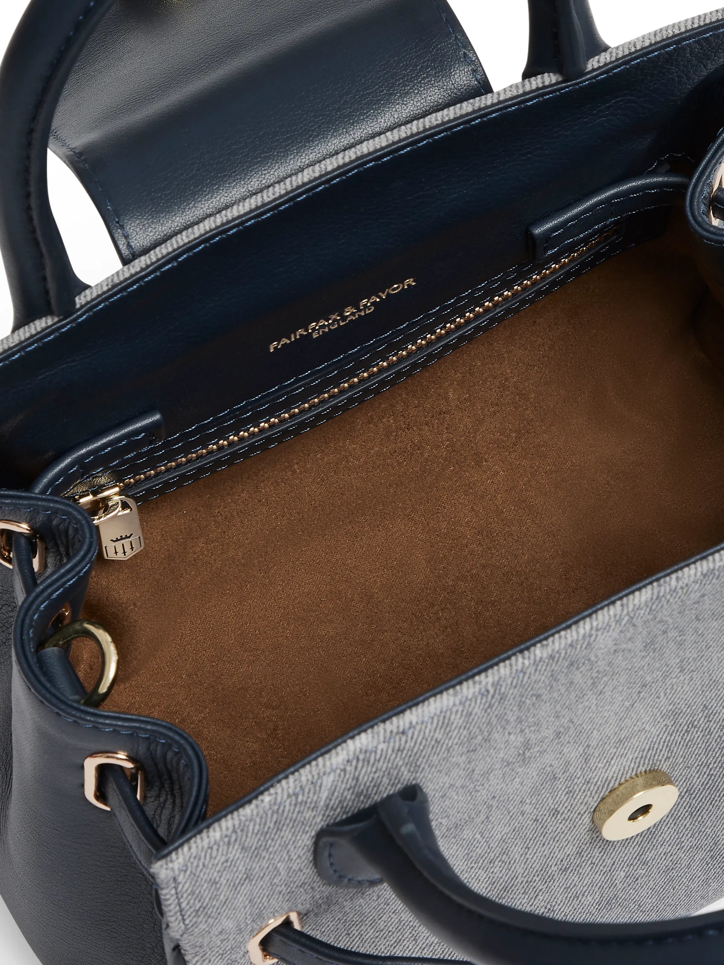 Mini Windsor Handbag - Stylish Denim & Suede Crossbody Bag for Women | Perfect for Work, Travel & Everyday Use