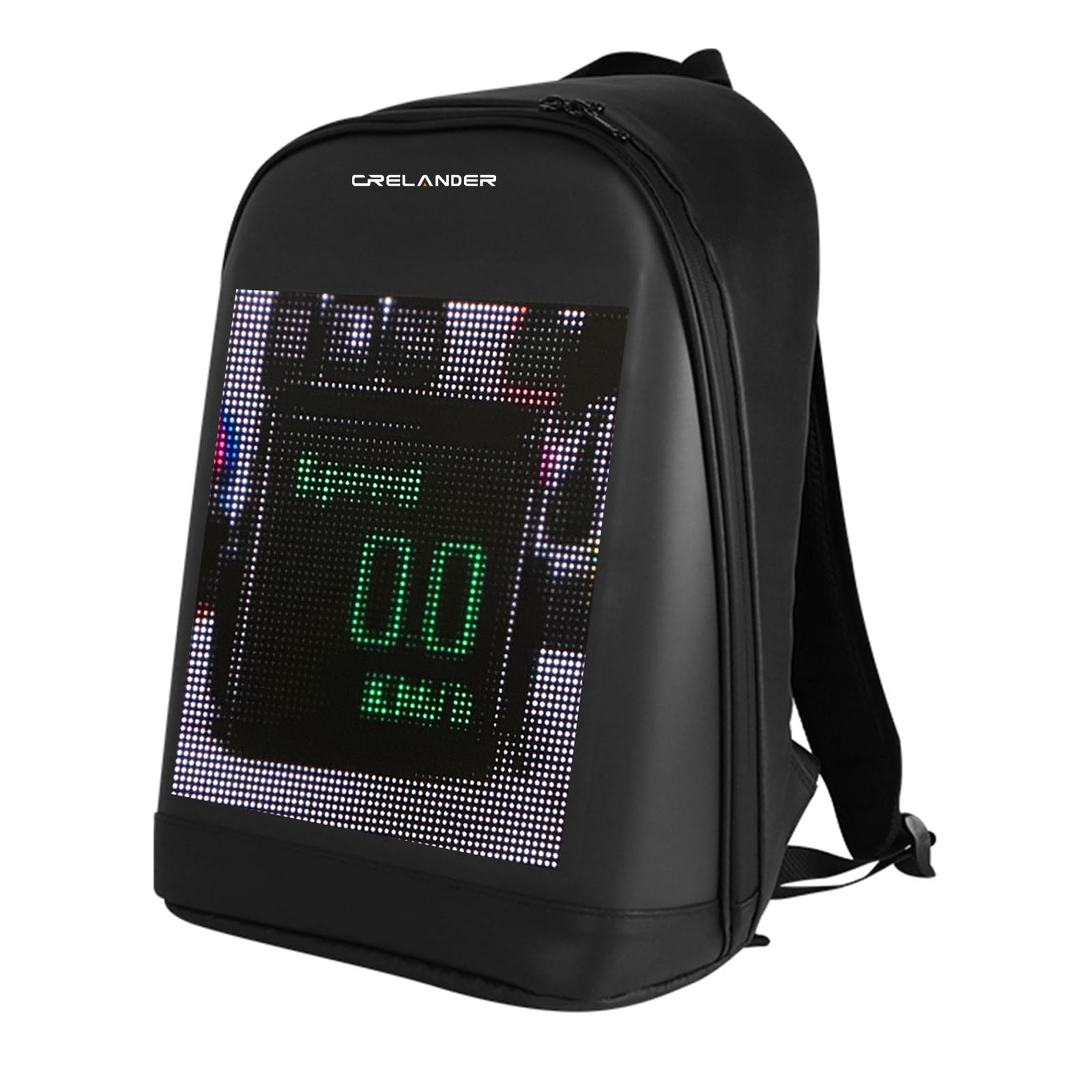 Waterproof LED Laptop Backpack - Smart Dynamic Travel Backpack for Men & Women, Durable Cycling Daypack with USB Charging Port, Perfect for Work, School & Outdoor Adventures (Black)