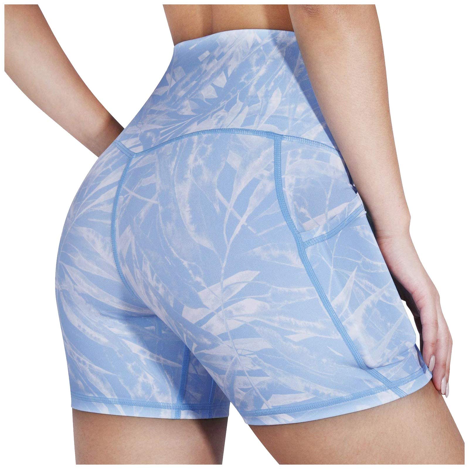 Women's High Waist Tight Fitness Shorts - Printed Yoga Pants for Workout, Running & Gym - Breathable Sports Leggings for Yoga, Pilates & Bodybuilding