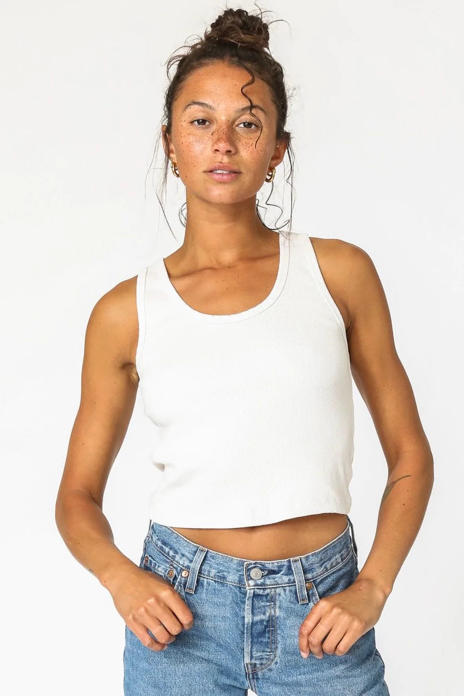 Blondie Tank Top for Women - Soft & Comfortable White Casual Shirt - Perfect for Summer, Beach, and Everyday Wear