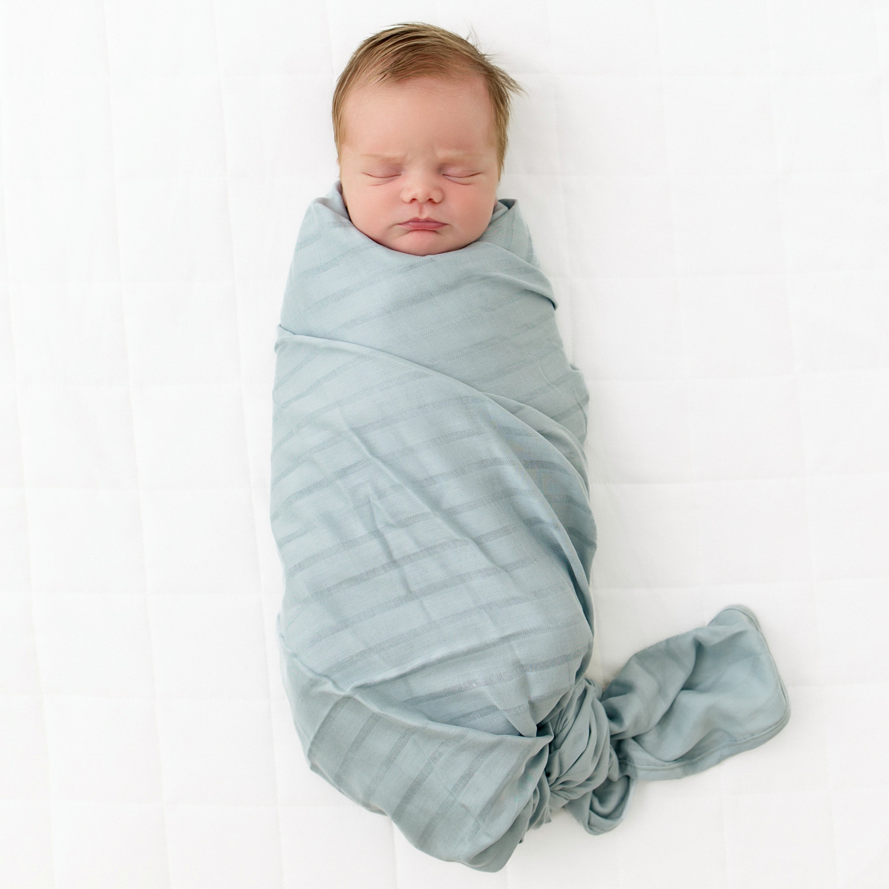 Organic Bamboo Muslin Swaddle Blanket - Soft Baby Wrap for Newborns & Infants - Breathable Nursery Blanket for Swaddling, Nursing Cover & Stroller Blanket - Mist Grey