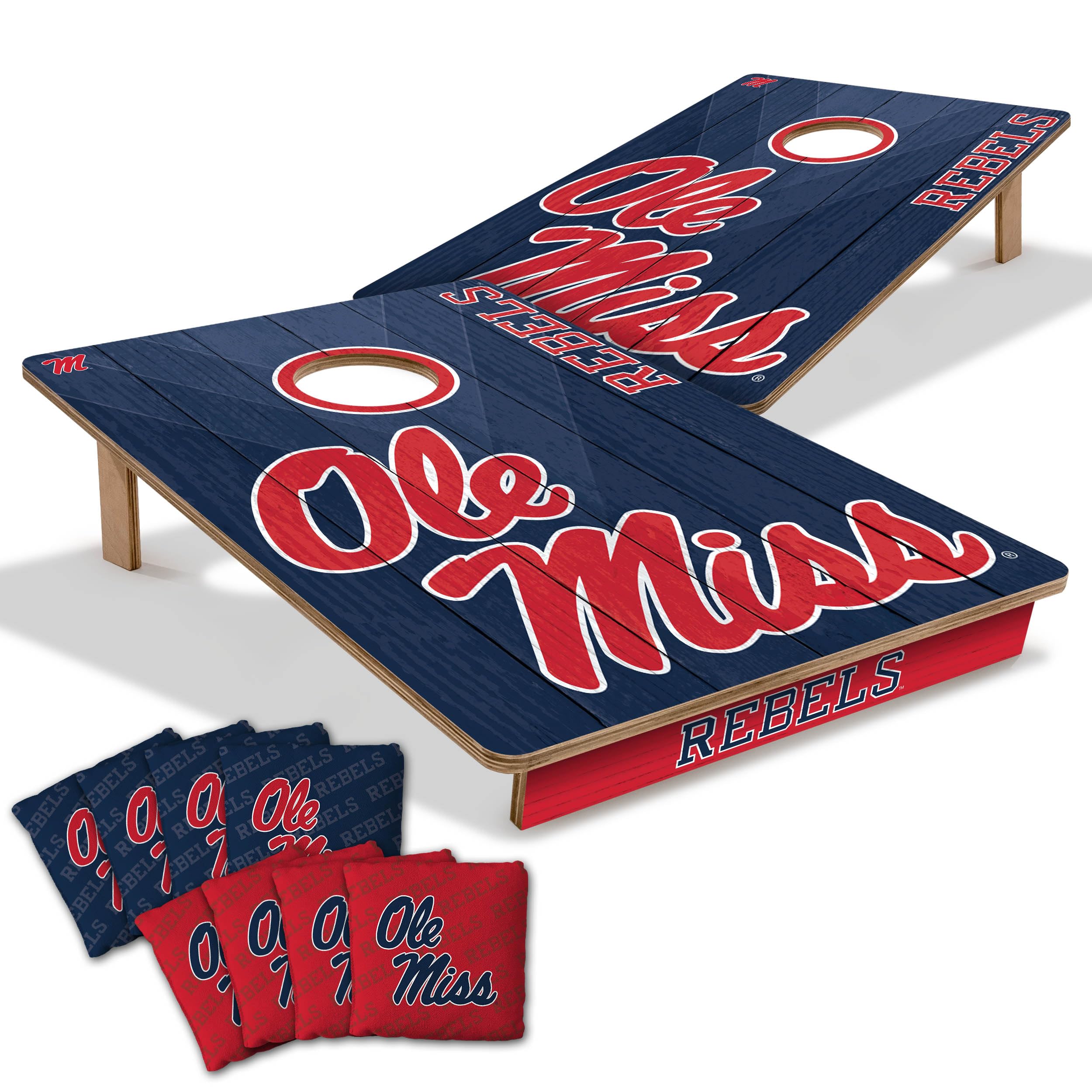 YouTheFan NCAA 2' x 3' Wood Cornhole Game Set with Logo Bags - Official College Team Cornhole Boards for Tailgating, Backyard Parties & Outdoor Games