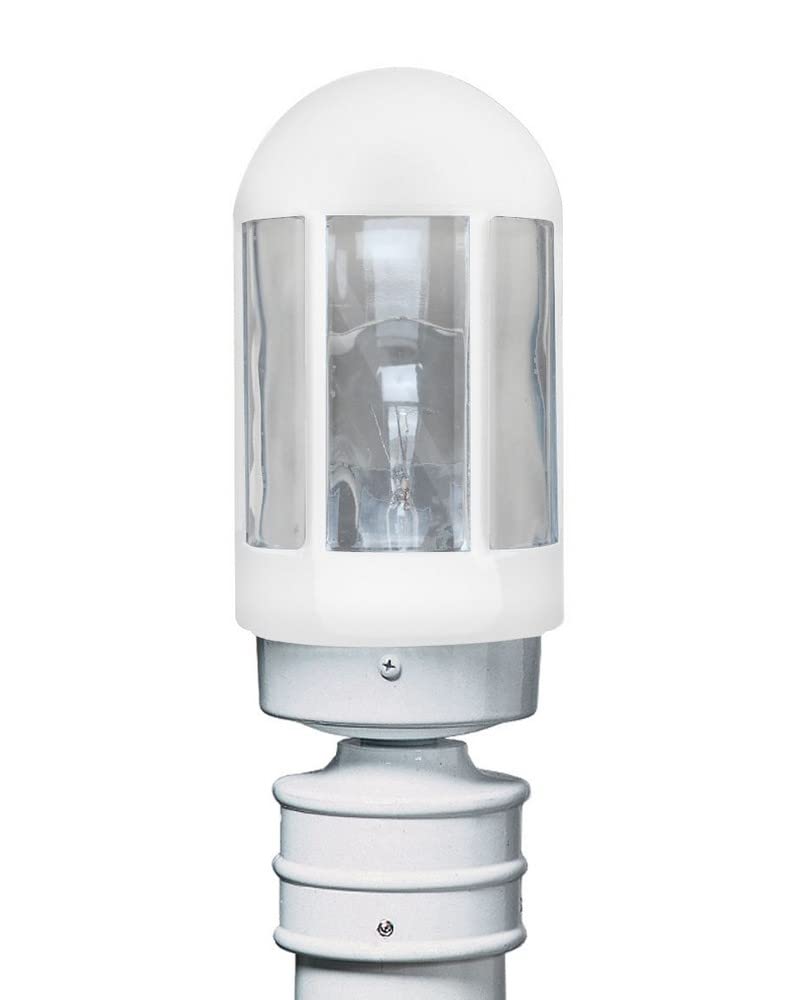 Costaluz Series 315153-POST Outdoor Light Fixture - 4.75 Inch Black Post Mount Exterior Light for Porch, Garden & Pathway Lighting