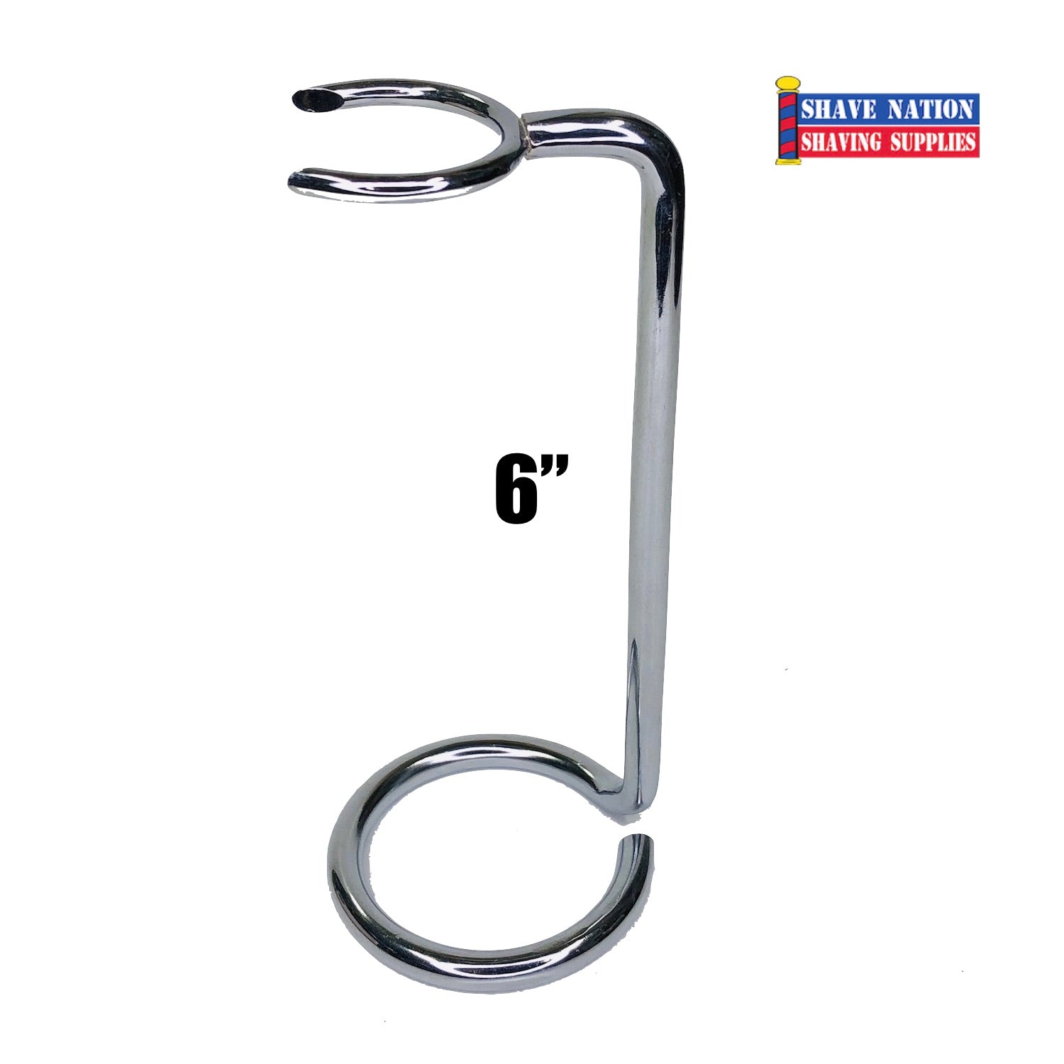 Premium Chrome Tall Shaving Brush Stand - Durable & Stylish Razor Holder for Wet Shaving - Perfect for Bathroom Countertop & Men's Grooming Station