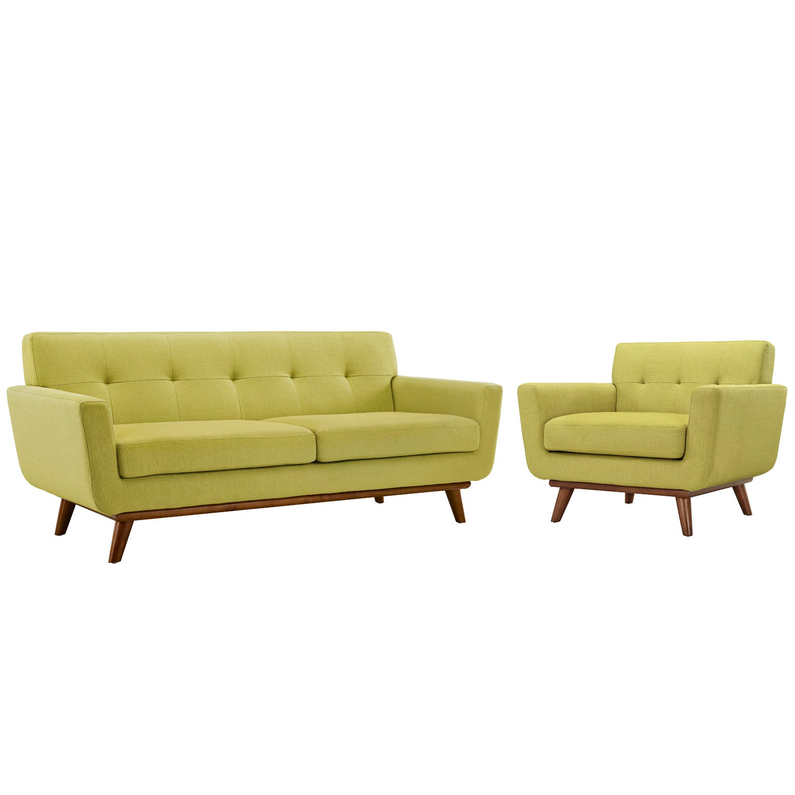 Comfortable Engage Armchair and Loveseat Set of 2 - Modern Living Room Furniture for Small Spaces, Perfect for Apartments and Cozy Homes