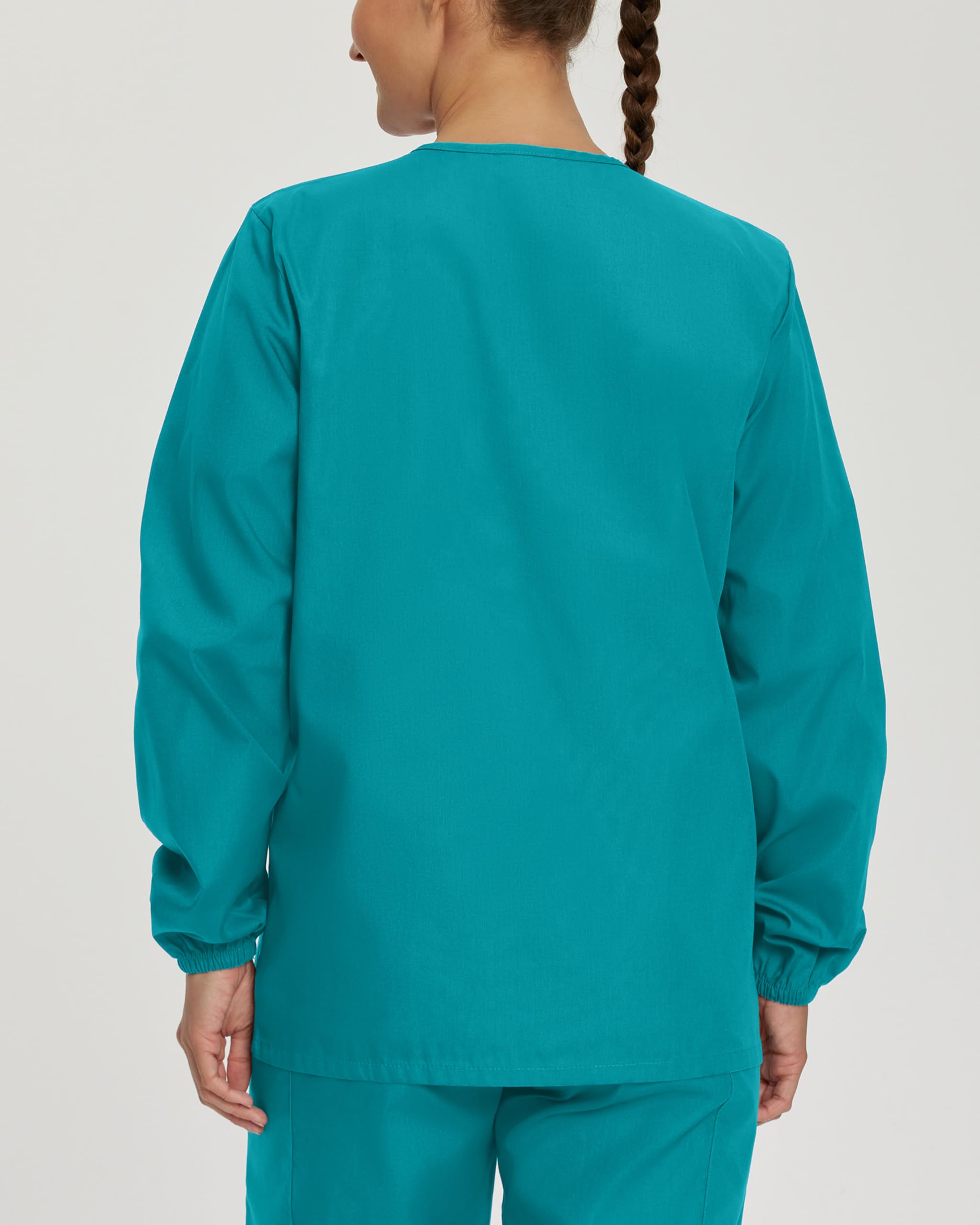Landau Scrub Zone Relaxed Fit 2-Pocket Snap-Front Scrub Jacket for Women - Comfortable Medical Uniform for Nurses & Healthcare Professionals - Perfect for Hospitals, Clinics & Long Shifts