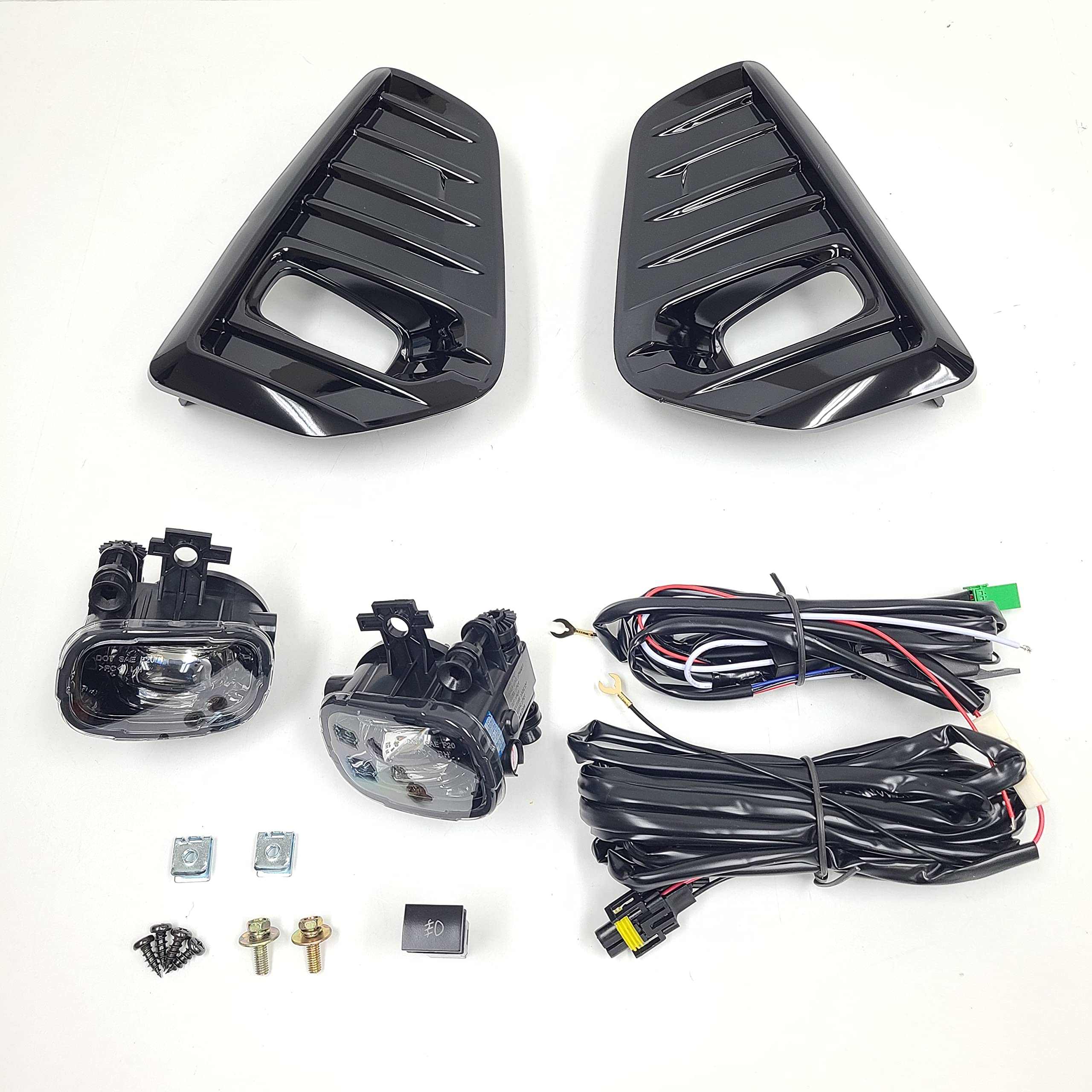 LEDIN LED Fog Lights Kit Compatible with 2021-2024 Nissan Kicks - Replacement Bezel Switch Wiring Harness & Lamp Assembly - Perfect for Night Driving & Off-Road Adventures