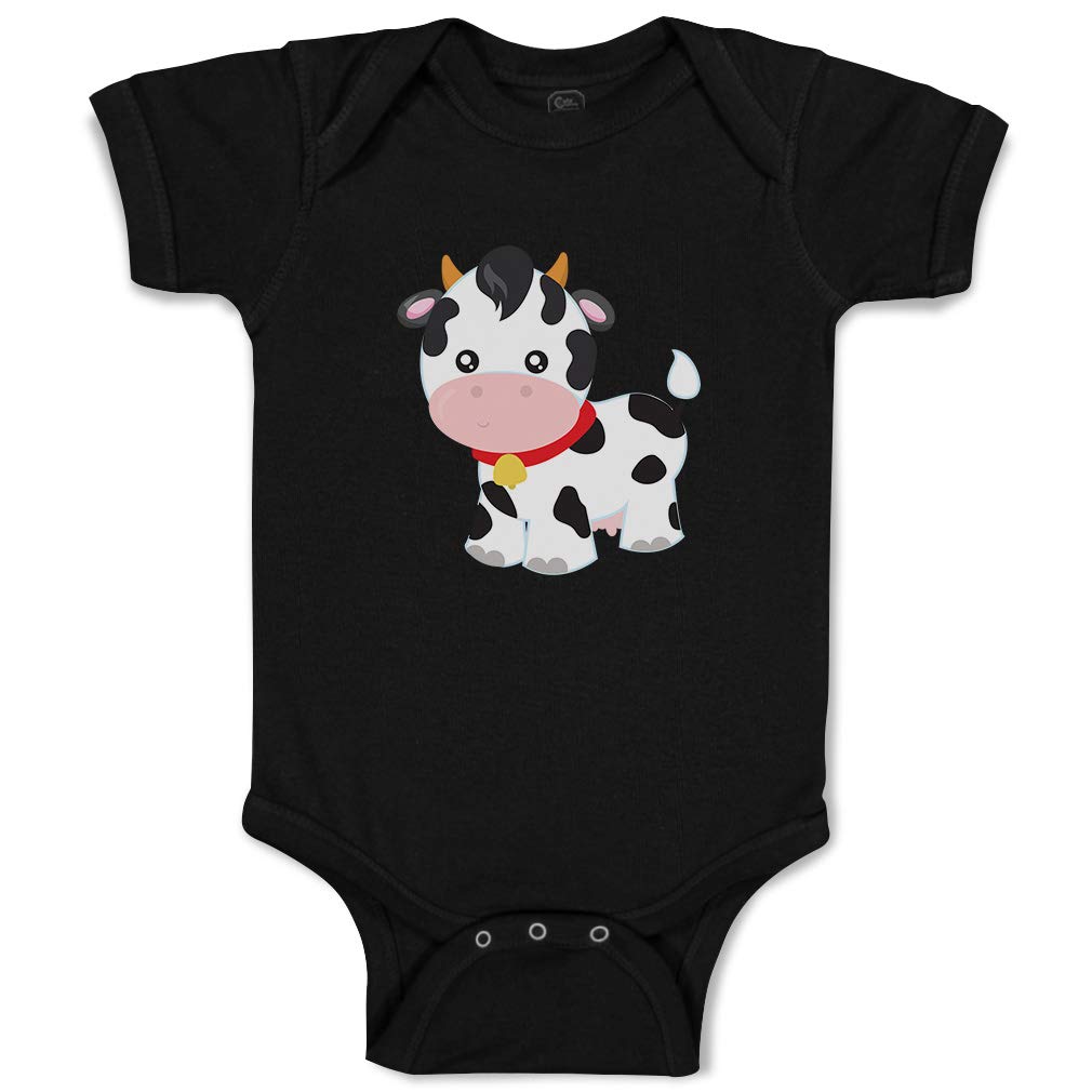 Custom Personalized Baby Bodysuit - Funny Cow Bell Design for Boys & Girls | Soft Cotton Infant Clothes for Playtime & Photo Shoots