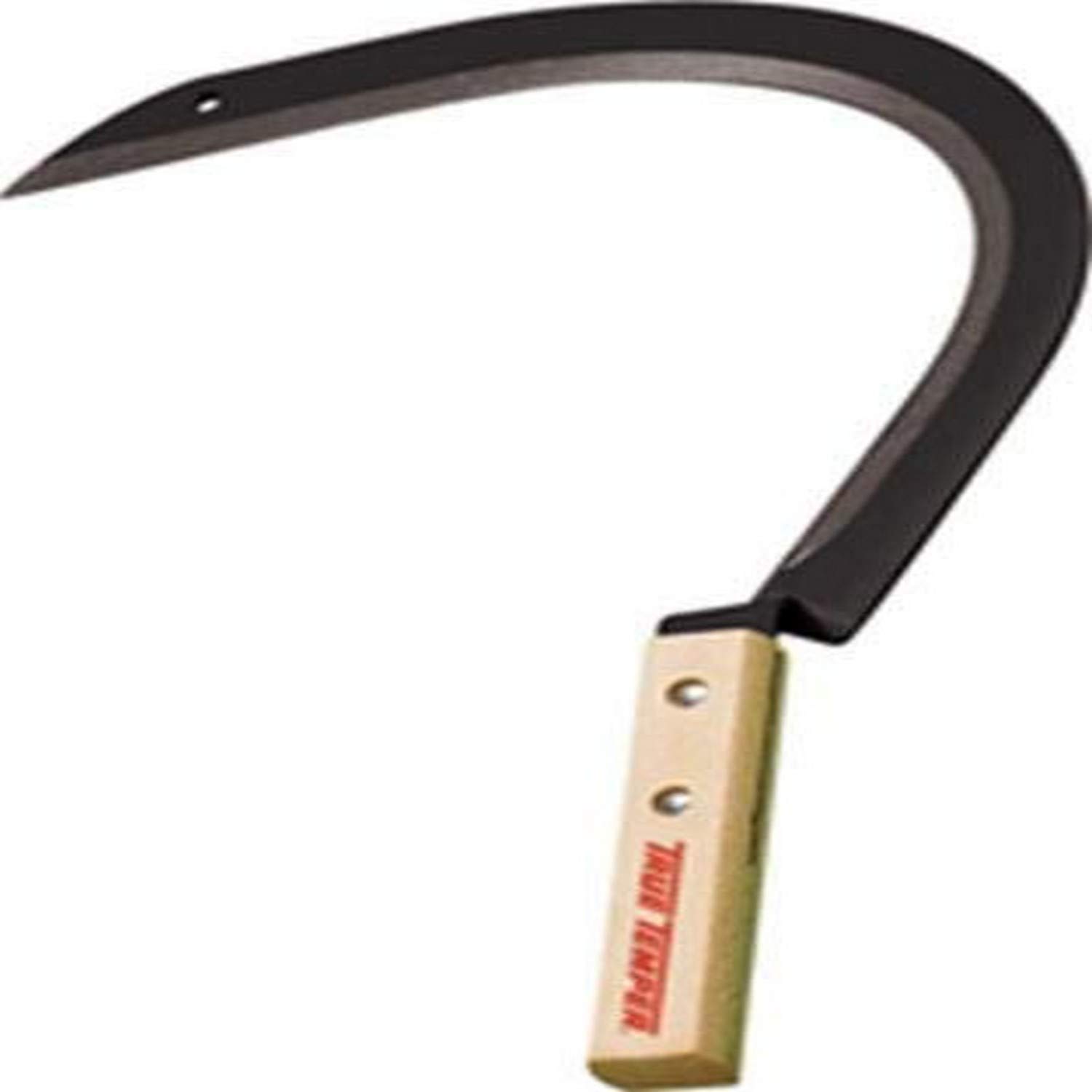 RAZOR-BACK 62219 Grass Hook with Short Wood Handle - Durable Garden Tool for Weeding, Trimming & Landscaping - Perfect for Lawn Care, Yard Maintenance & Outdoor Use