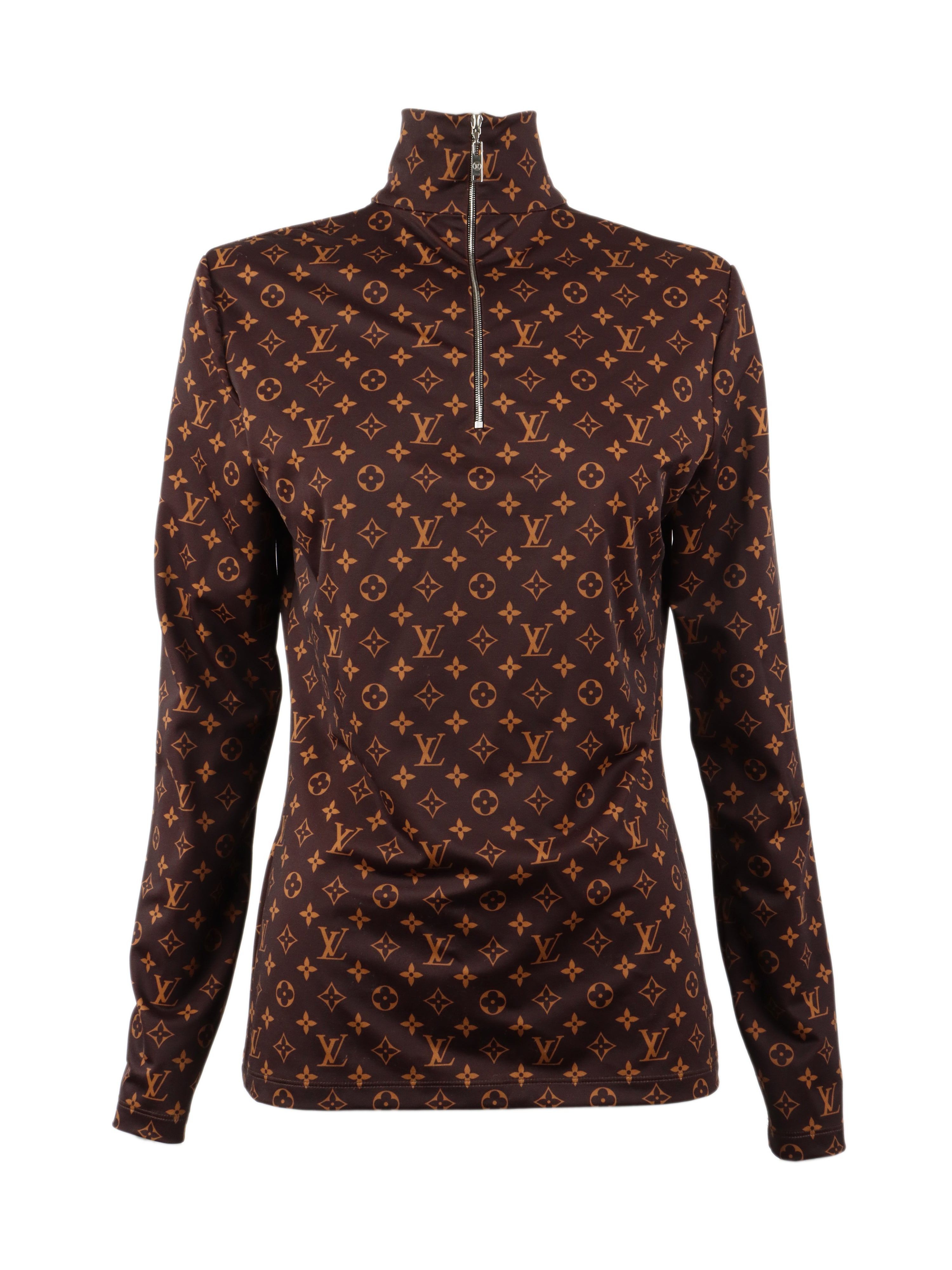 Louis Vuitton Monogram Turtleneck Long Sleeve Top for Women - Luxury Knitwear for Fall & Winter | Perfect for Office, Date Night & Holiday Outfits