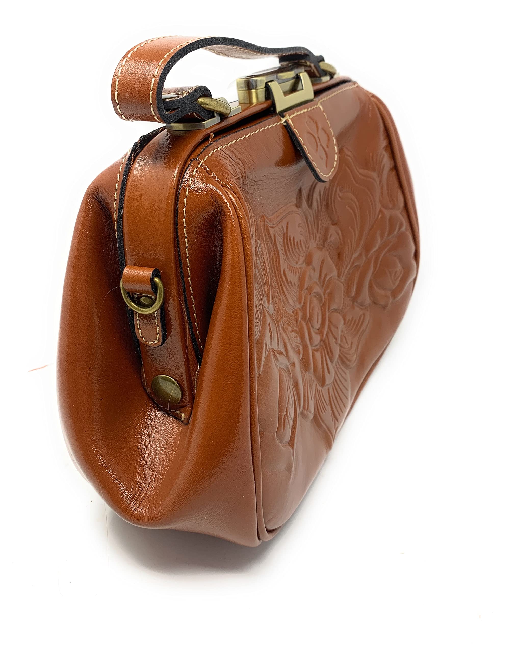 Patricia Nash Gracchi Genuine Leather Satchel Handbag for Women - Stylish Crossbody Purse for Work, Travel & Everyday Use