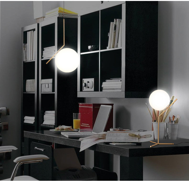 Flos Gold Pendant Light - Modern Hanging Chandelier for Dining Room, Kitchen Island & Bedroom Lighting Decor