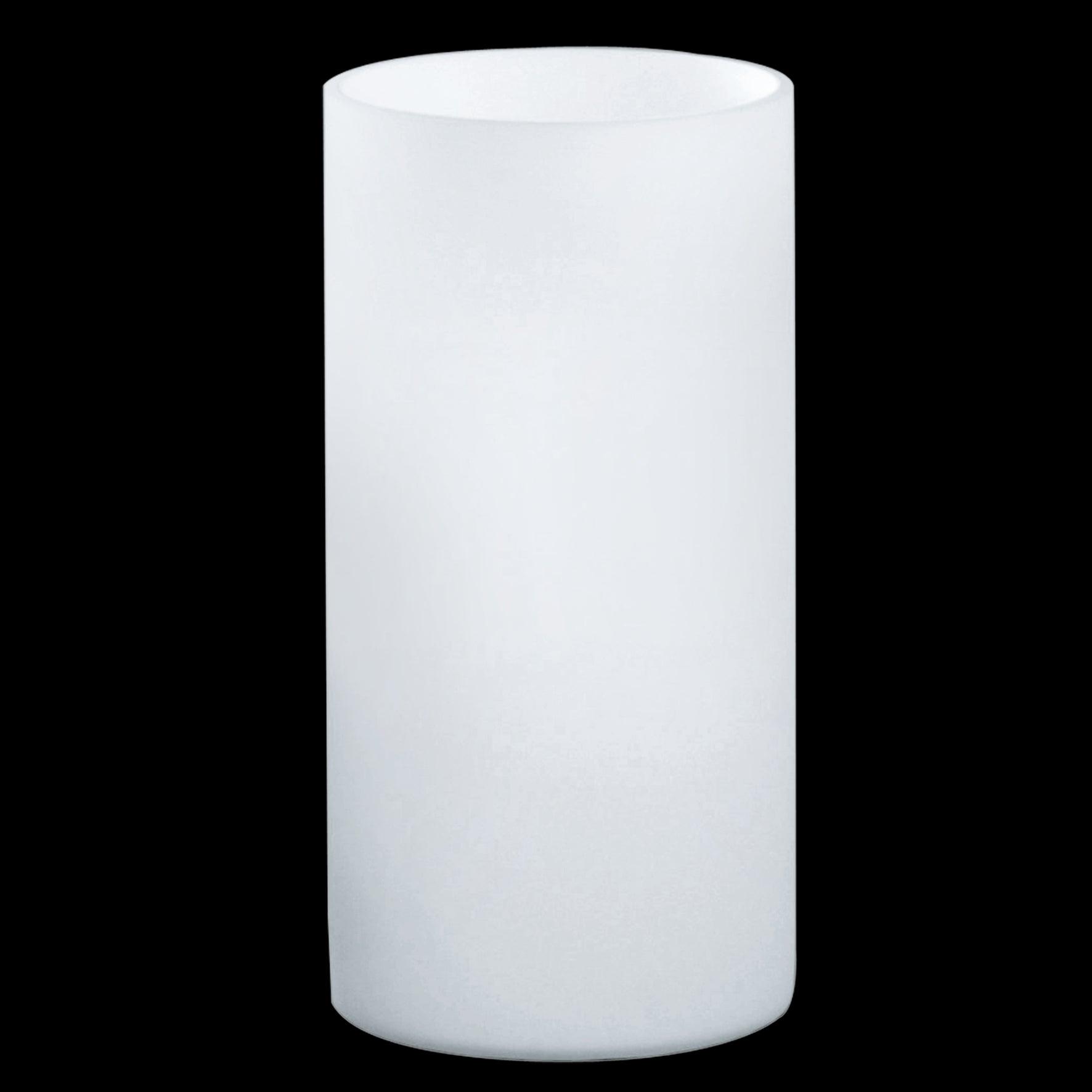 Eglo Geo Opal Glass Cylinder Table Lamp - Modern LED Desk Light for Living Room, Bedroom & Office - Stylish Ambient Lighting for Home Decor
