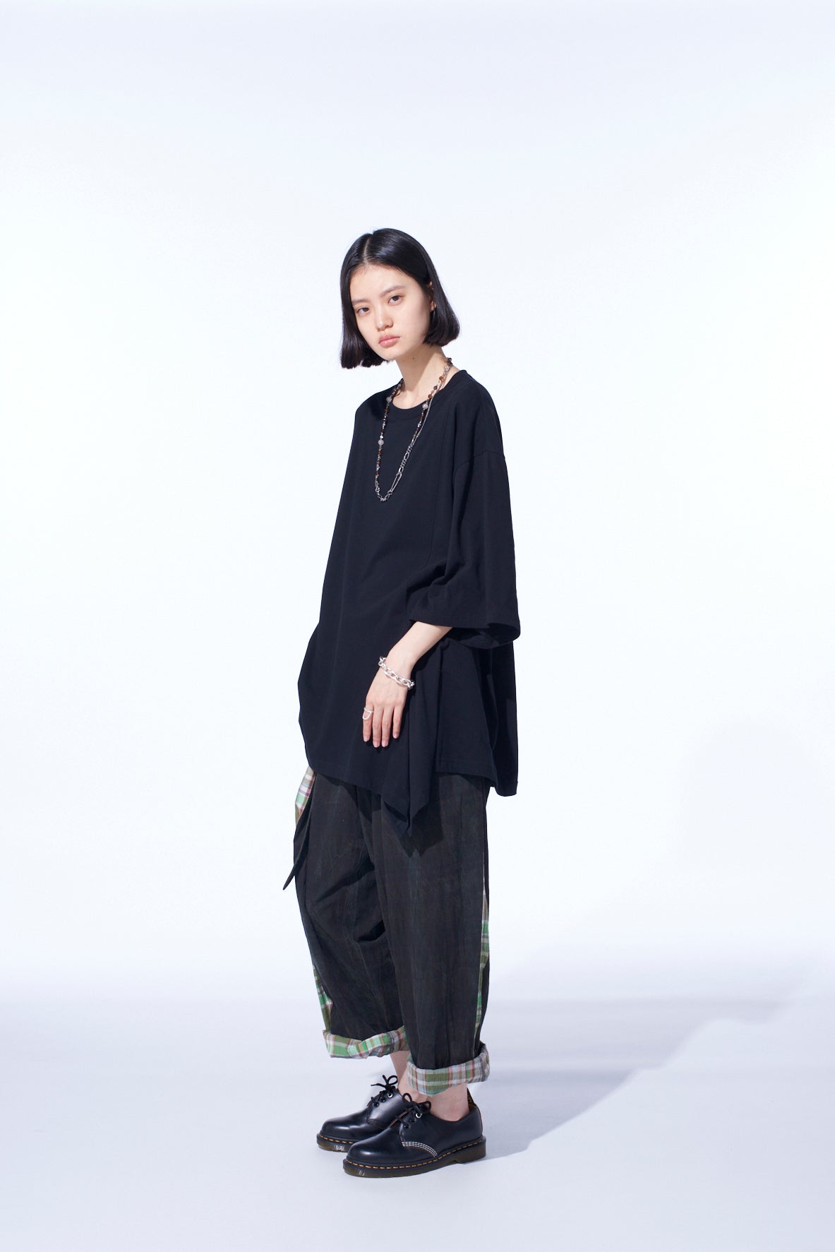 Soft Cotton Jersey Fabric Switch H/S Draped T-Shirt for Women - Comfortable Casual Wear for Everyday Outfits and Layering