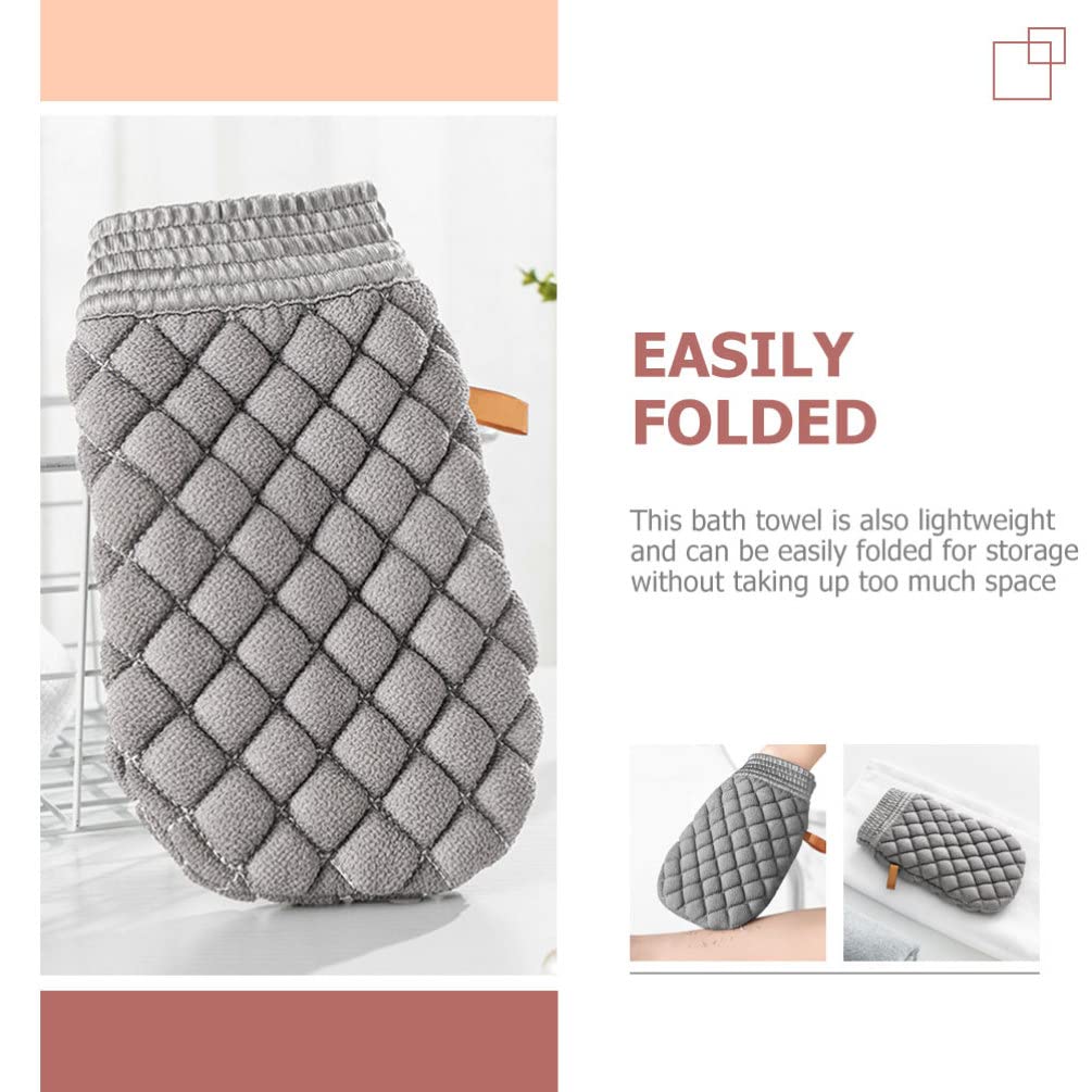 Exfoliating Bath Gloves for Men & Kids - Double Sided Viscose Back Scrubber Towel, Body Massage & Skincare Tool - Perfect for Shower, Spa & Deep Cleansing Exfoliation
