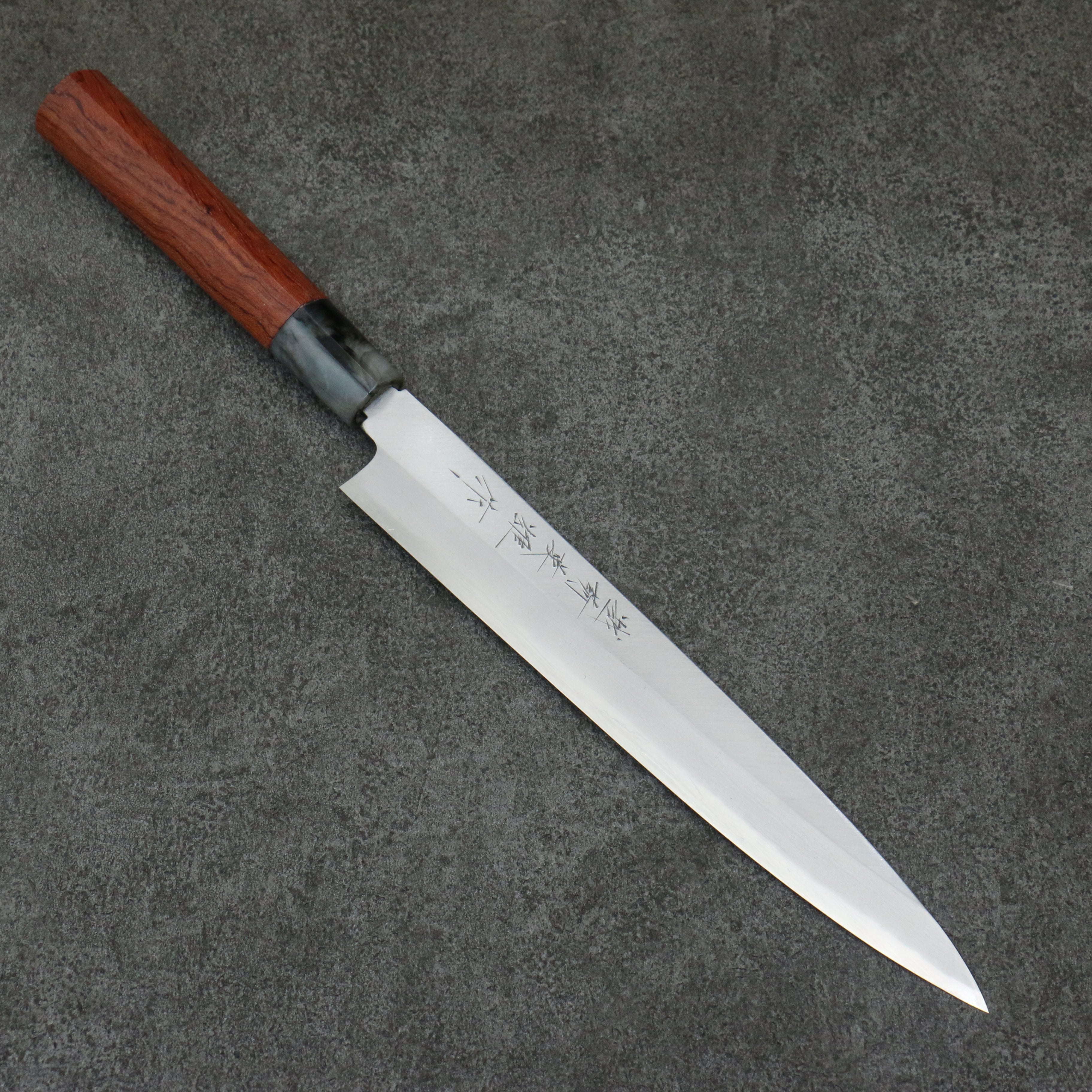 Premium Hideo Kitaoka Blue Steel No.2 Yanagiba Sushi Knife 210mm - Handcrafted Japanese Chef Knife with Bubinga Wood Handle for Sashimi, Sushi & Precision Cutting