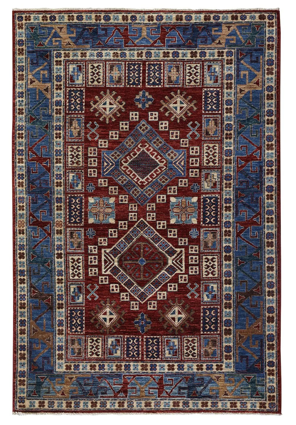 Handwoven Akstafa Tribal Rug J63723 - Authentic Ethnic Home Decor for Living Room, Bedroom & Boho Style Spaces