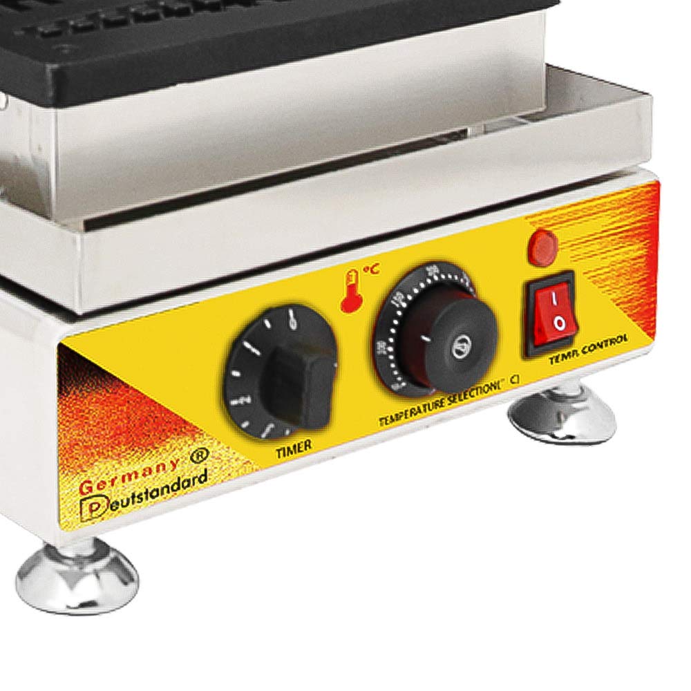 Electric Waffle Stick Maker Machine - Stainless Steel 110V for 4 Large Waffles | Perfect for Christmas Tree Waffles, Breakfast, Parties & Family Gatherings