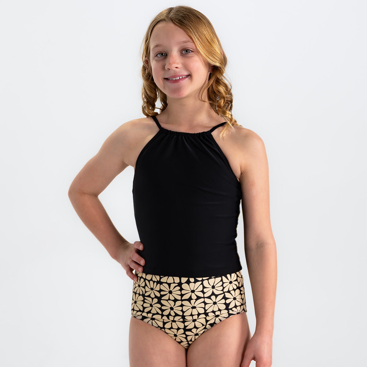 Original High Waist Leggings for Girls - Comfortable Stretchy Yoga Pants for School, Sports & Playtime