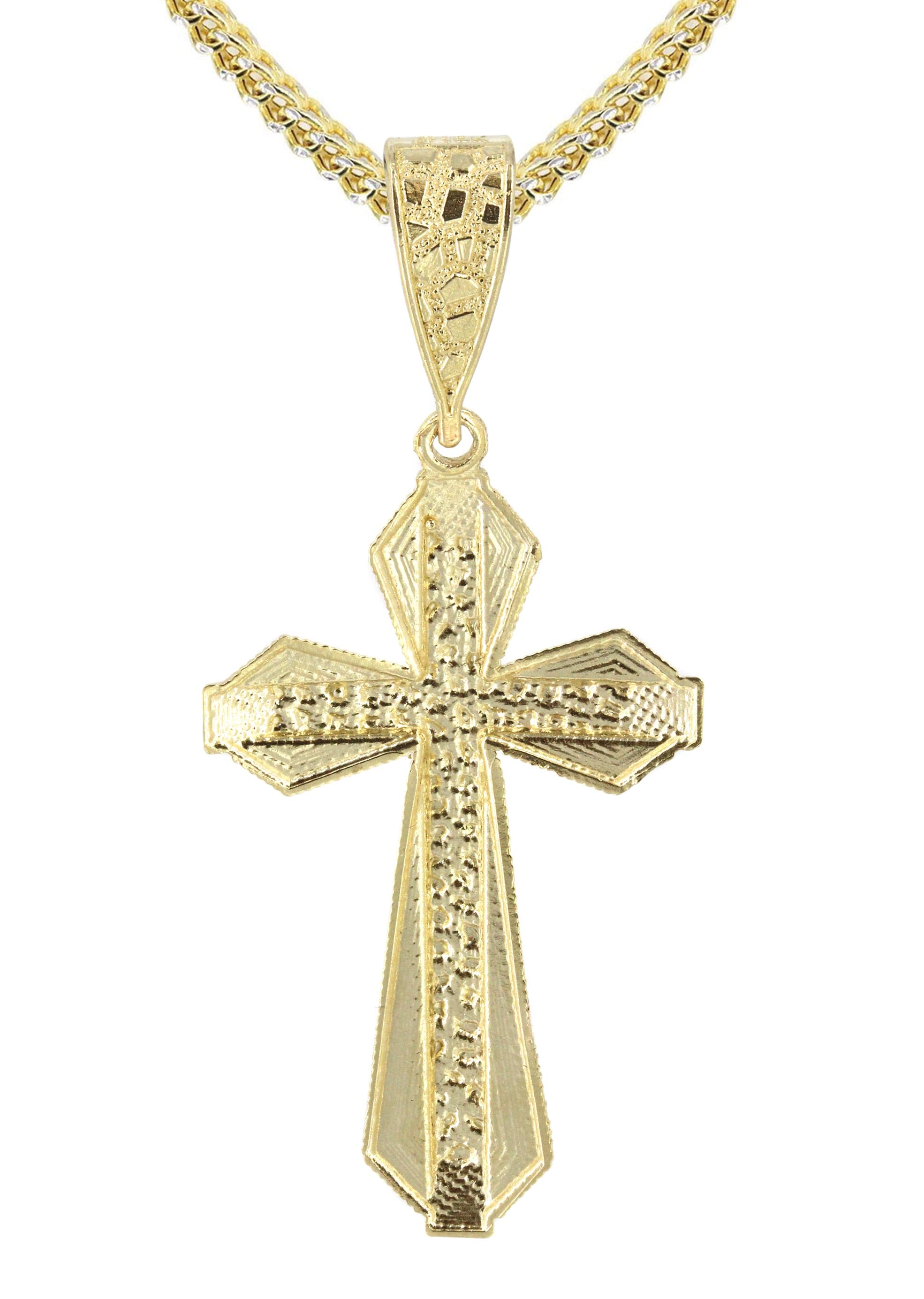 10K Yellow Gold Cross Necklace for Women - 13.7 Grams Durable Religious Jewelry - Perfect for Baptism, Confirmation & Everyday Wear