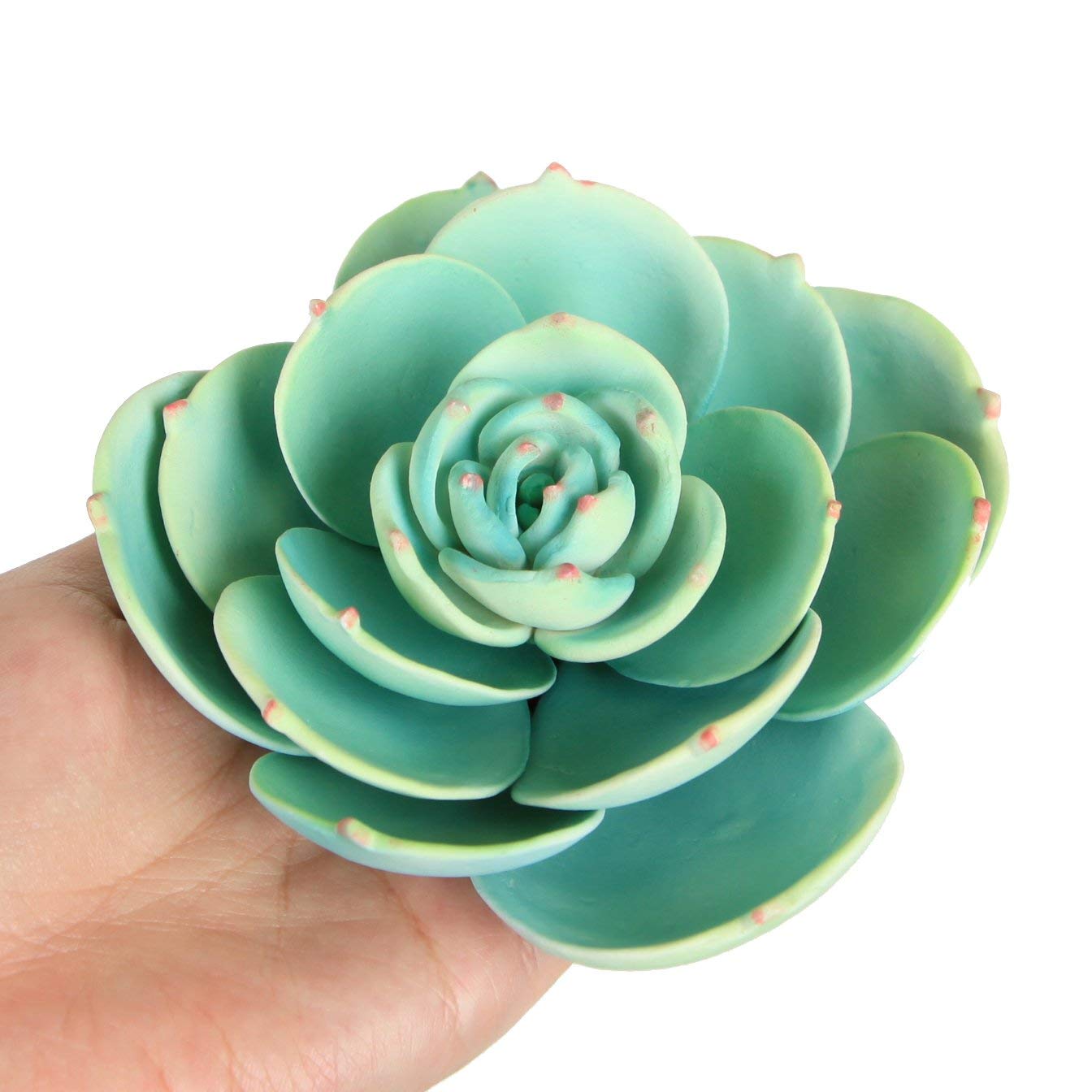 Handmade Gum Paste Large Green Succulent Sugar Flower Cake Topper - Wedding, Birthday, Mother’s Day, Cupcake Decorations - Perfect for Elegant Cakes & Special Occasions - 1 Count