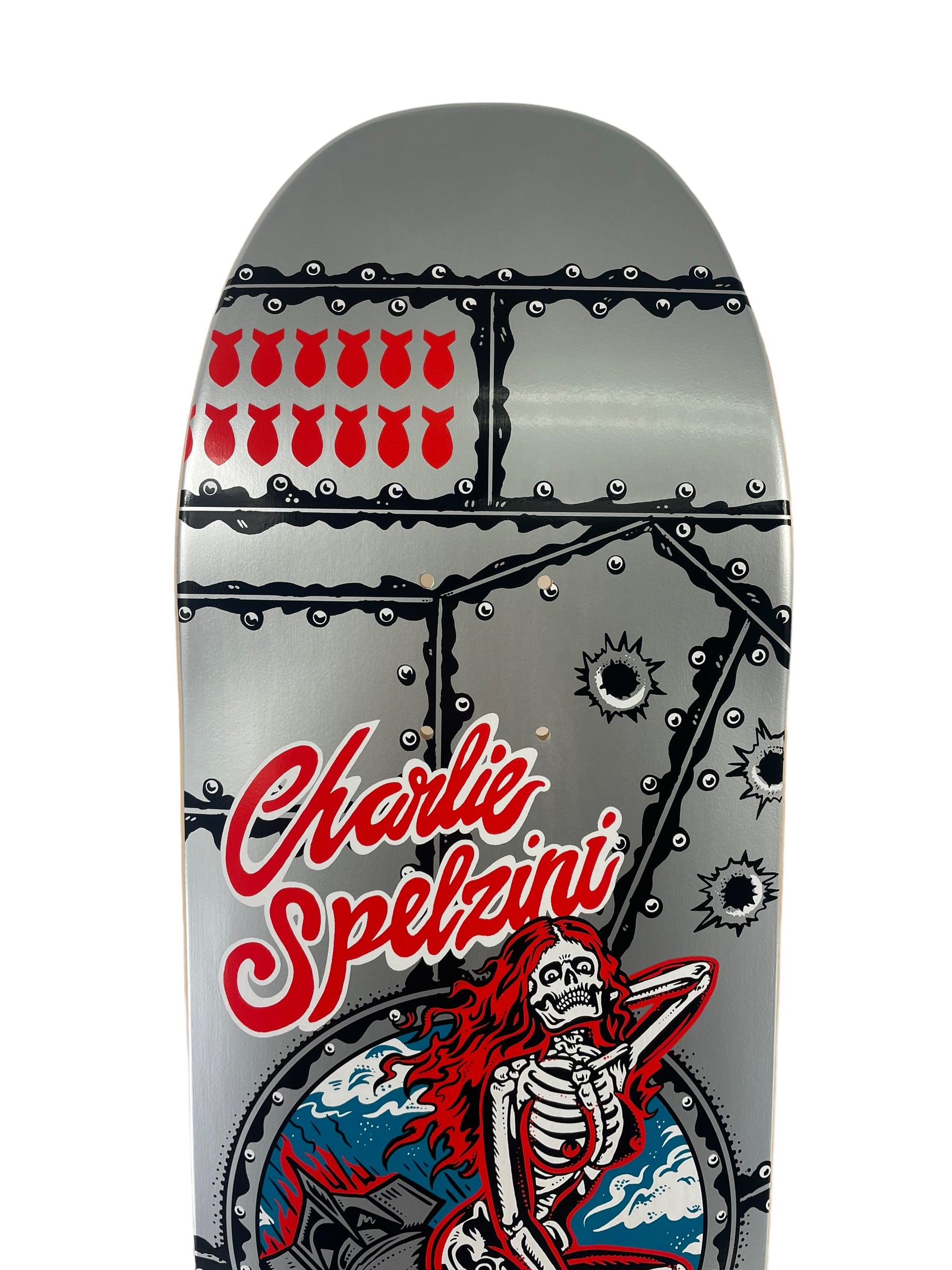 Charlie Spelzini Pro Deck - Death Skateboards Square Nose Pool Shape 8.625