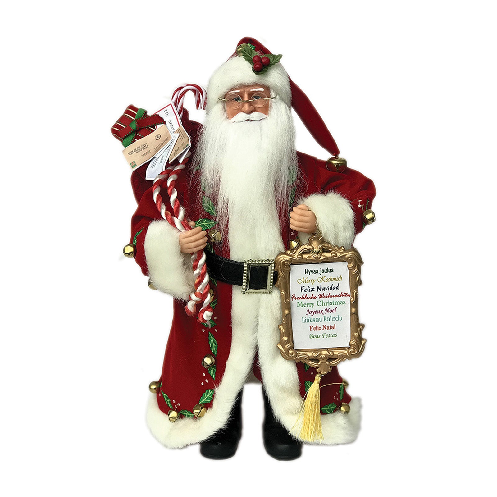 Christmas Around The World - 15 Unique Santa Figurines Collection for Holiday Decorations | Perfect for Home, Office & Christmas Tree Ornaments