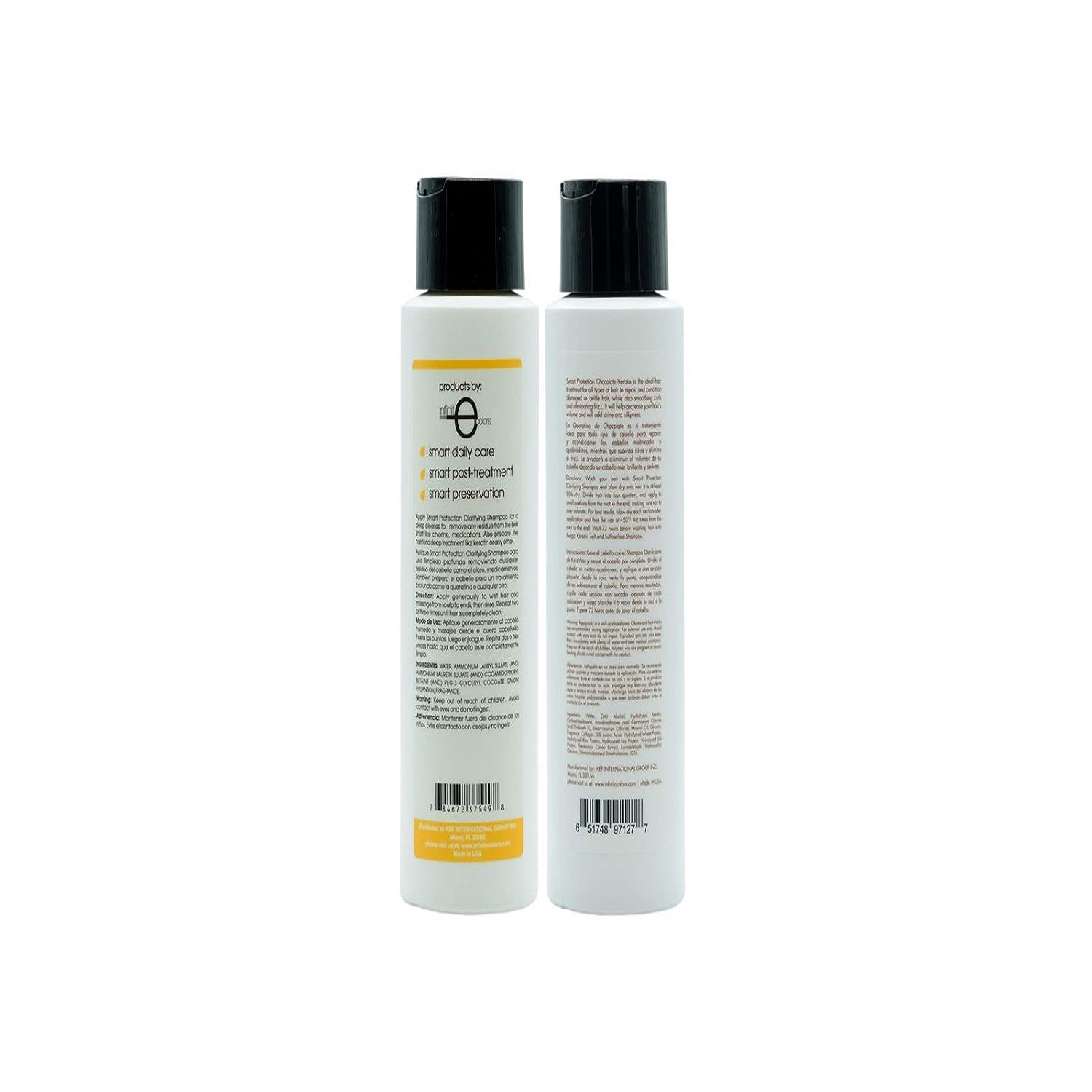 Smart Protection Chocolate Medium Strength Keratin Hair Treatment with Clarifying Shampoo - 16oz for Smooth, Frizz-Free Hair | Salon-Quality at Home | Perfect for Damaged, Curly & Color-Treated Hair
