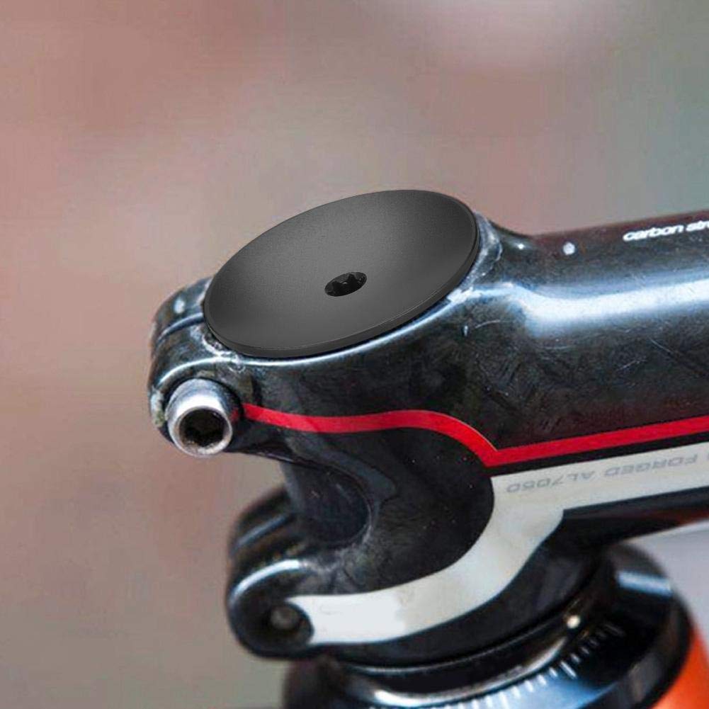 Premium Aluminum Alloy Stem Top Cap - 28.6mm Fork Tube Cover for Road & Mountain Bikes | Durable Headset Cap with Screws & Spacers | Cycling Accessories (Black) | Perfect for Bike Maintenance & Custom Upgrades