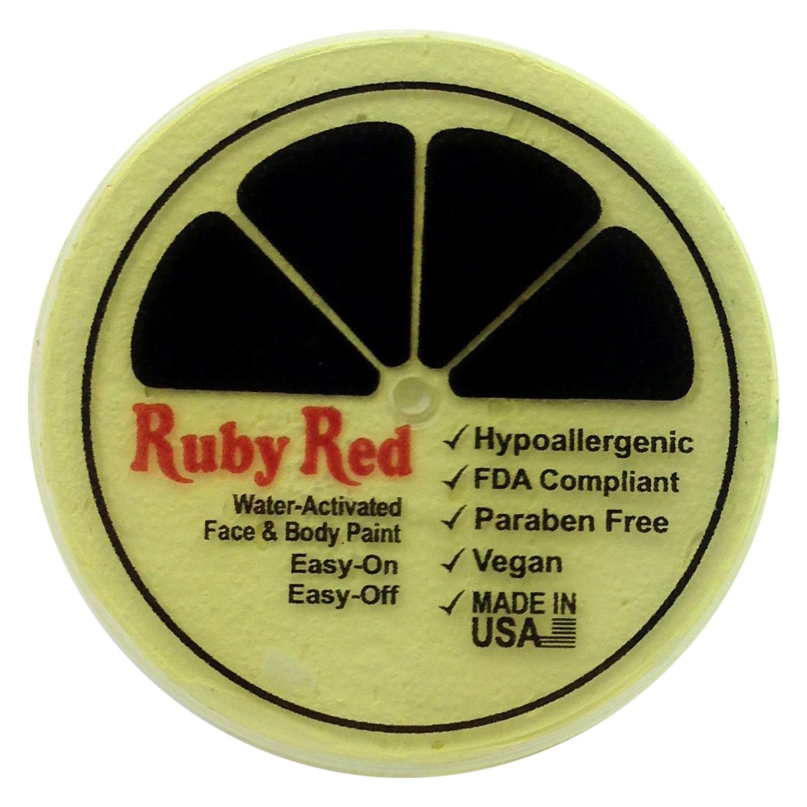 Professional Ruby Red & Pastel Yellow Face Paint Set - 75ML Water-Based Non-Toxic Makeup for Halloween, Cosplay, Theater & Body Art | Safe for Kids & Adults