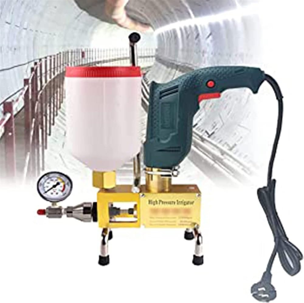 Electric Epoxy Injection Piston Pump for Concrete Leak Repair - Caulking Gun, Grout Injection Machine, Waterproof Roof Sealing Tool - Ideal for Concrete Crack Repair, Foundation Leak Stopping, and Structural Consolidation
