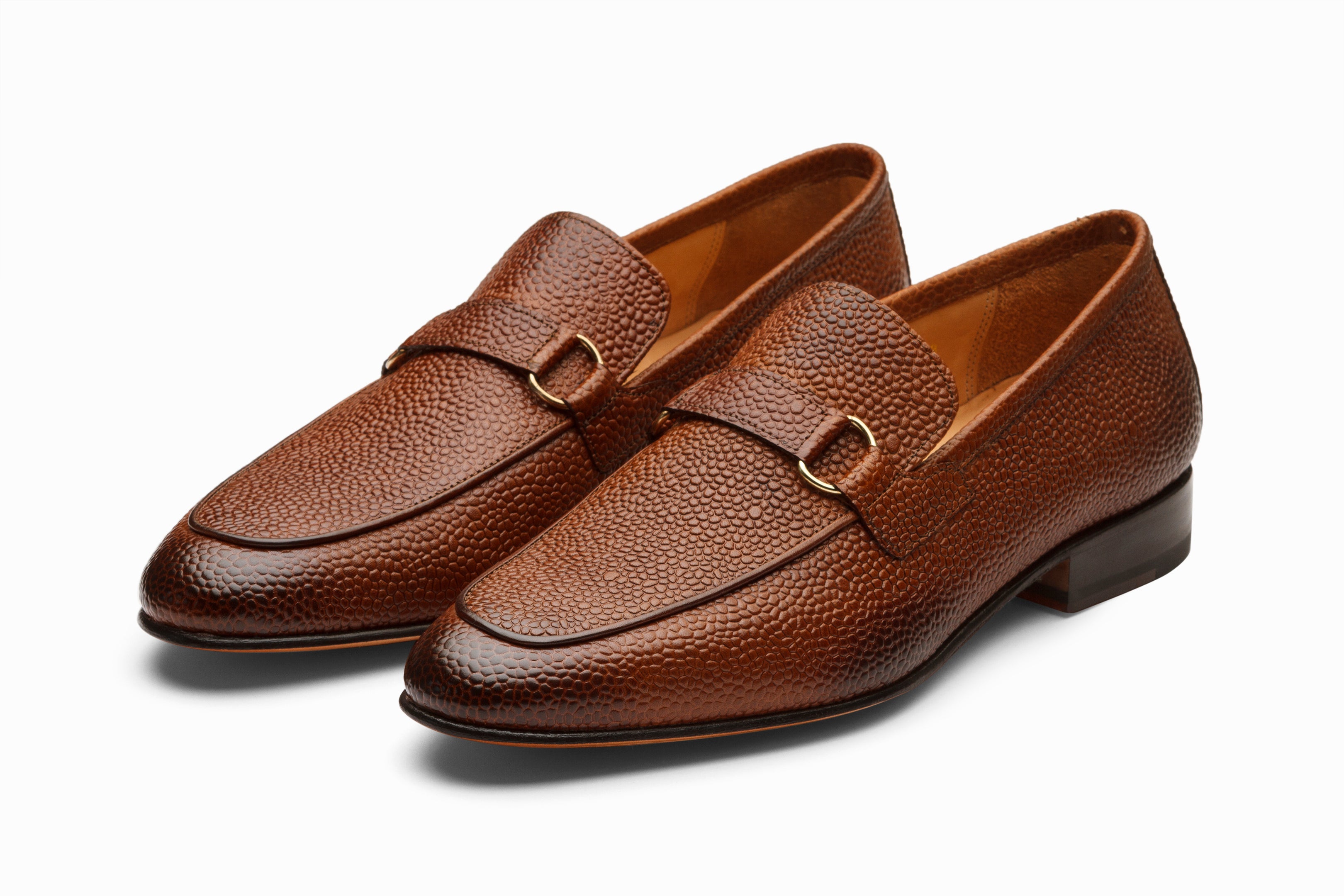 Premium Lorenzo Leather Loafers for Men - Cedar Grain Genuine Leather Slip-On Dress Shoes - Comfortable & Stylish for Office, Business Casual & Formal Occasions