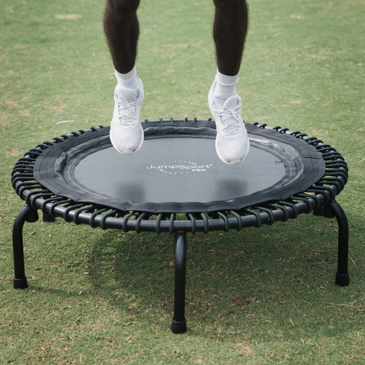 JUMPSPORT 570 PRO Fitness Trampoline with Safety Enclosure - 44 Inch Rebounder for Home Gym, Weight Loss & Cardio Workout | Perfect for Indoor Exercise, Kids Play & Family Fitness