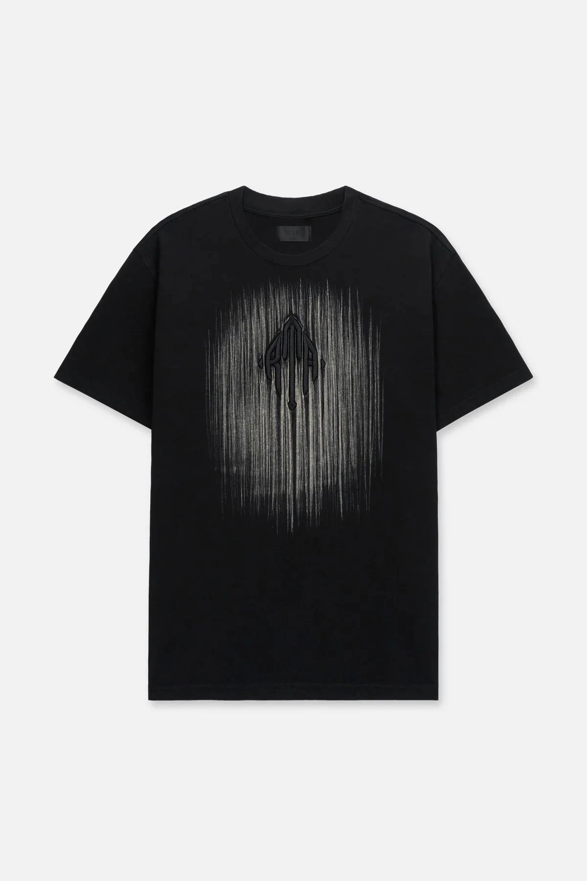 Oversized RTA Colin T-Shirt for Men - Black Etched Monogram Graphic Tee | Casual Streetwear & Everyday Comfort