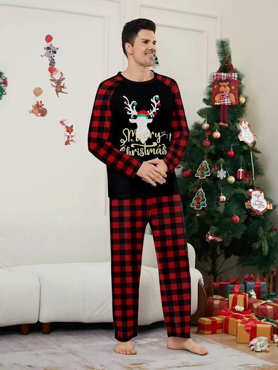 Reindeer Christmas Pajamas Set - Family Matching Holiday Pjs for Women, Men & Kids | Cozy Xmas Sleepwear for Family Photos & Christmas Morning