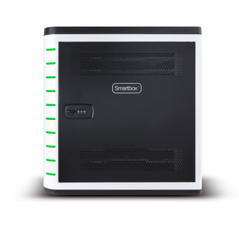 10-Bay Smart Charging Cabinet for Android & iPad - Sync & Charge with Combination Lock | Secure Device Storage for Schools, Offices & Retail Stores
