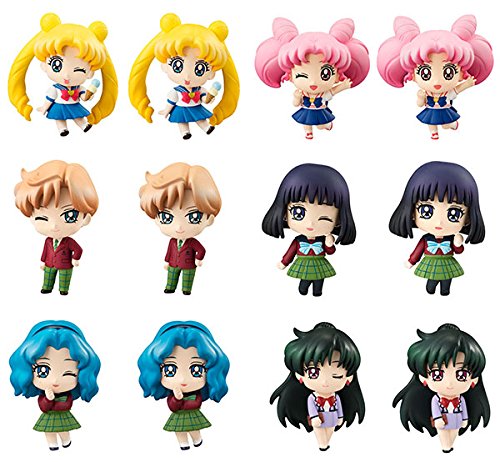 Sailor Moon School Life Maiden Mini PVC Figure Set - 6-Piece Random Collection | Anime Figure Display for Home, Office & Gift for Sailor Moon Fans