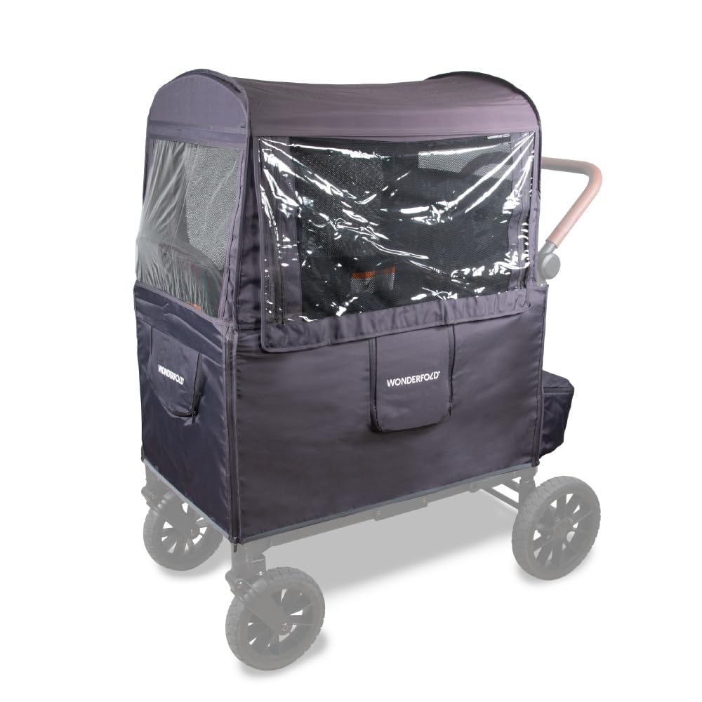 WONDERFOLD W4 Elite/Luxe Collapsible Wagon Stroller Weather Cover - Waterproof Rain Protection with Easy Installation | Perfect for Outdoor Adventures, Beach Trips & Family Outings