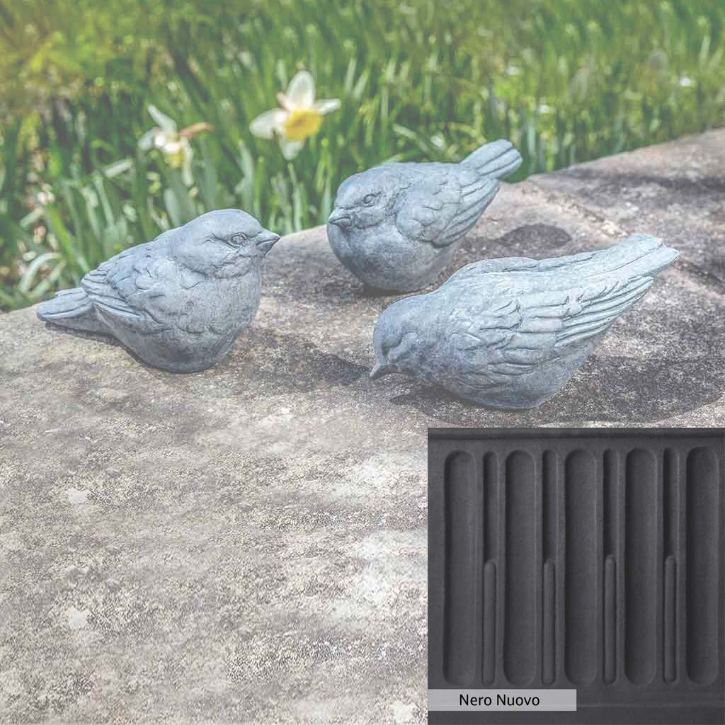 Campania International Trio d'Oiseaux Bird Statue - Elegant Garden Decor for Outdoor Patio, Yard & Home