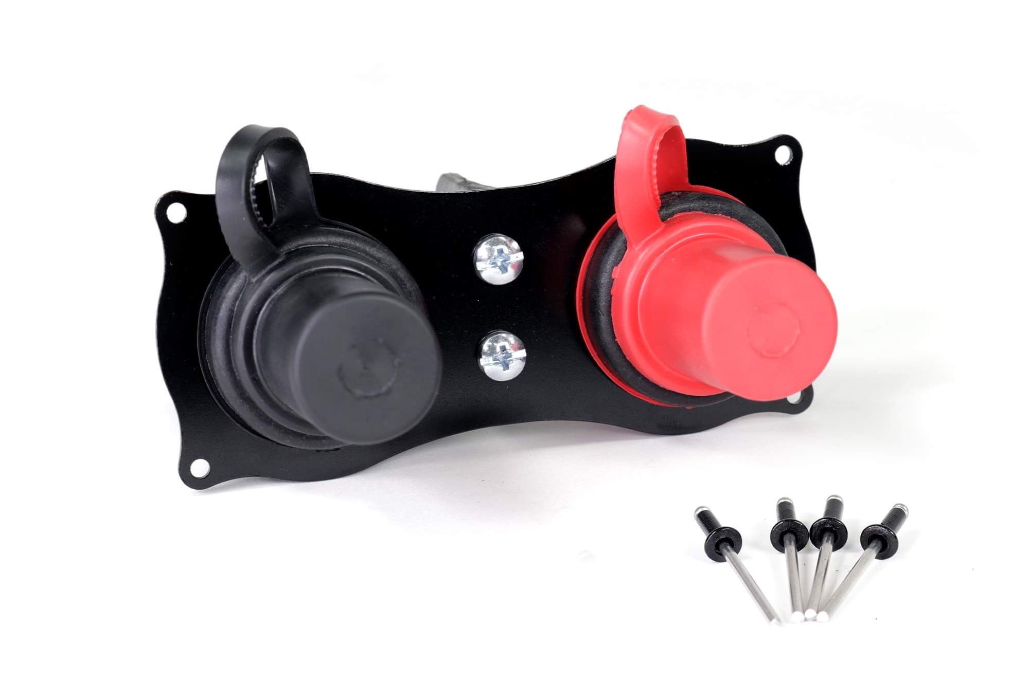 Battery Charging Lug Bulkhead with Black Anodized Mounting Flange 18-170 | Marine & RV Power Connection Solution