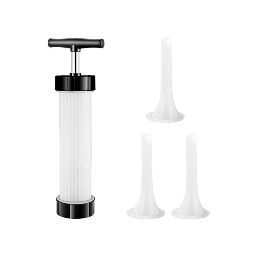 HEMOTON Manual Sausage Stuffer - 5L Stainless Steel Meat Grinder Filler with 3 Nozzles, Salami Maker Kit for Home Kitchen, Perfect for Sausage Making, Jerky & Ground Meat Processing - Great Gift for BBQ Lovers