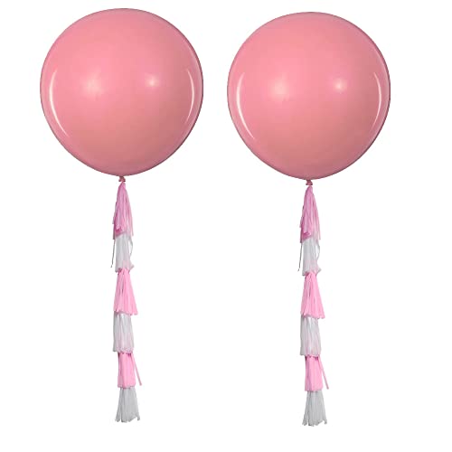 36 in Balloons+tassels(pink White)