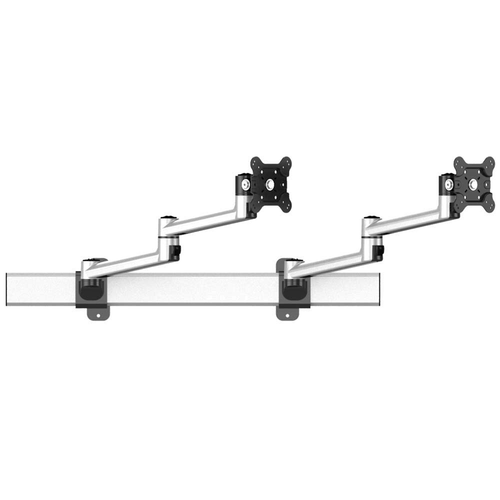 Dual Monitor Wall Mount with Adjustable Slide & Swivel Arms - Perfect for Home Office, Gaming Setup & Workspace Ergonomics