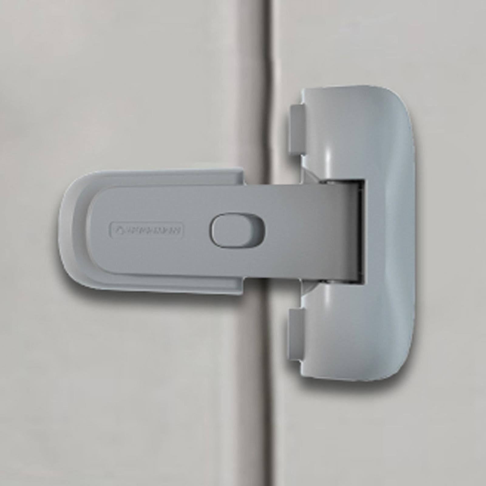 Child Safety Fridge Locks - Self-Adhesive Baby Proof Refrigerator Lock | Secure Multifunctional Door Latch for Home Kitchen Safety | Perfect for Toddler Protection & Pet Proofing
