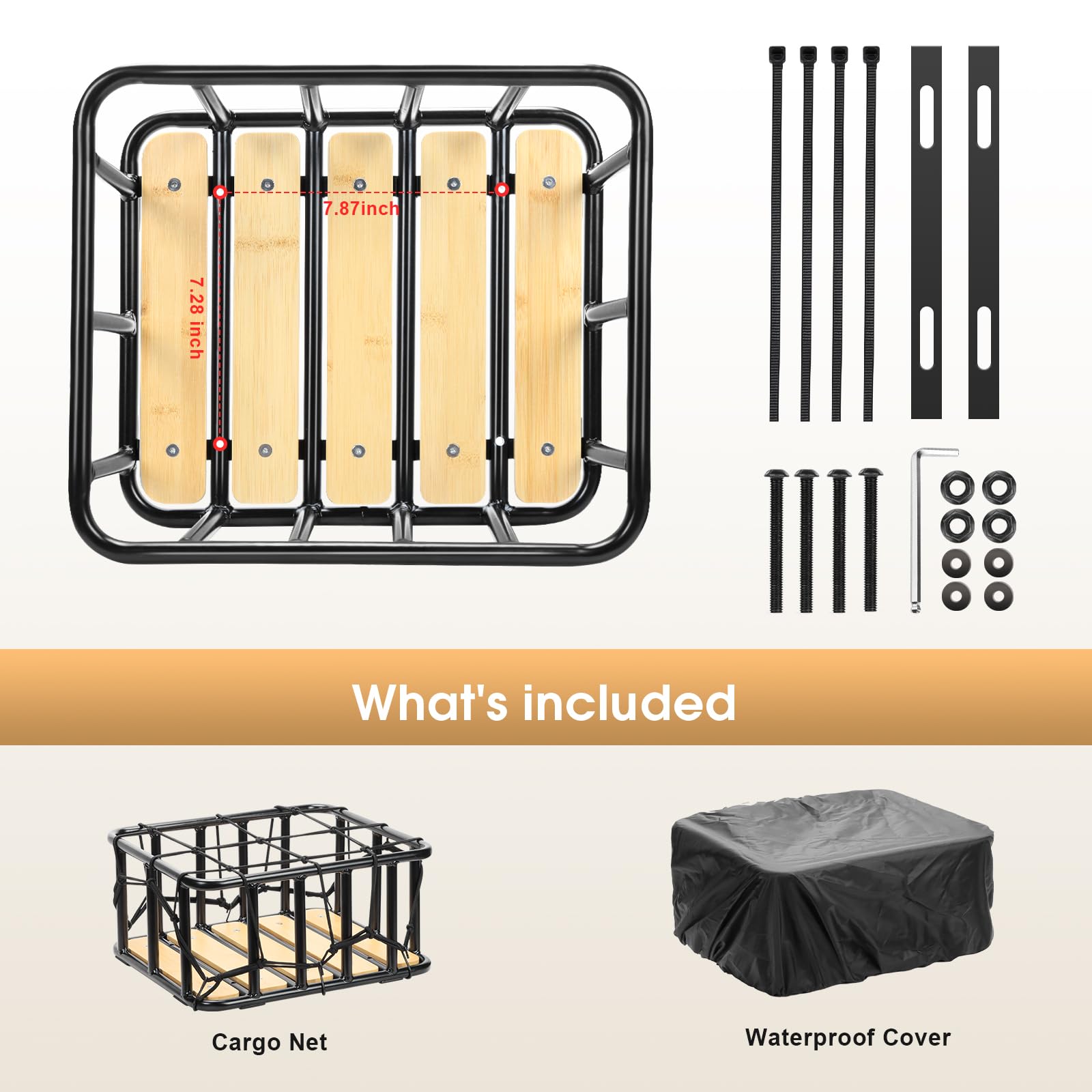 Heavy Duty Rear Bike Basket 13.8