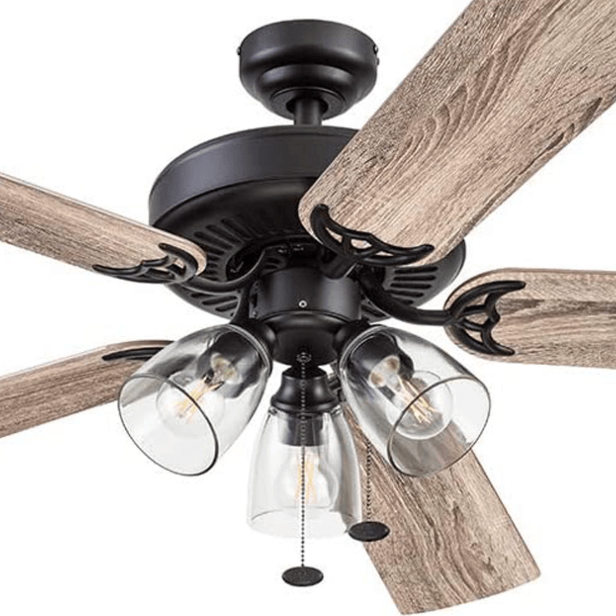 52 Inch Saybrook Espresso Bronze Ceiling Fan with Pull Chain - Modern Indoor Ceiling Fan for Living Room, Bedroom, and Office