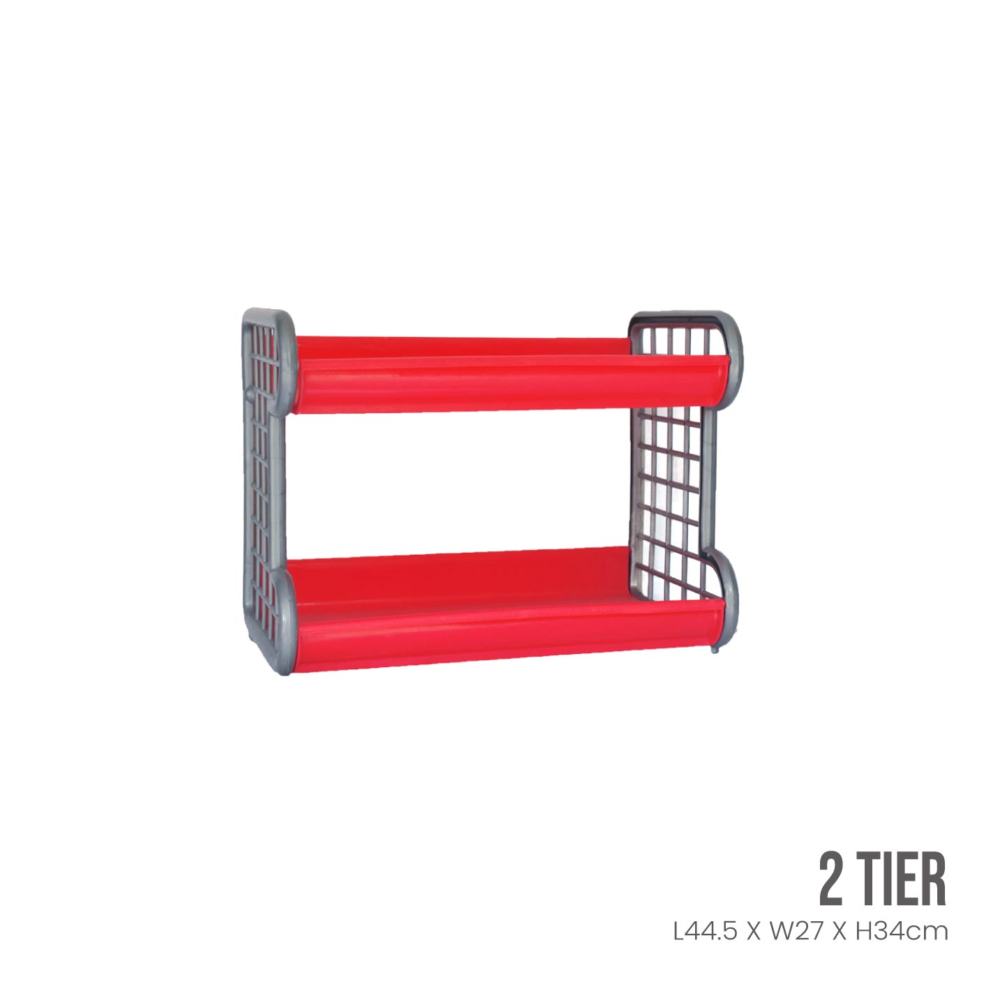 2 Layer DM Rack (992) - Heavy Duty Storage Organizer for Kitchen, Garage, or Office - Perfect for Spices, Tools, and Office Supplies