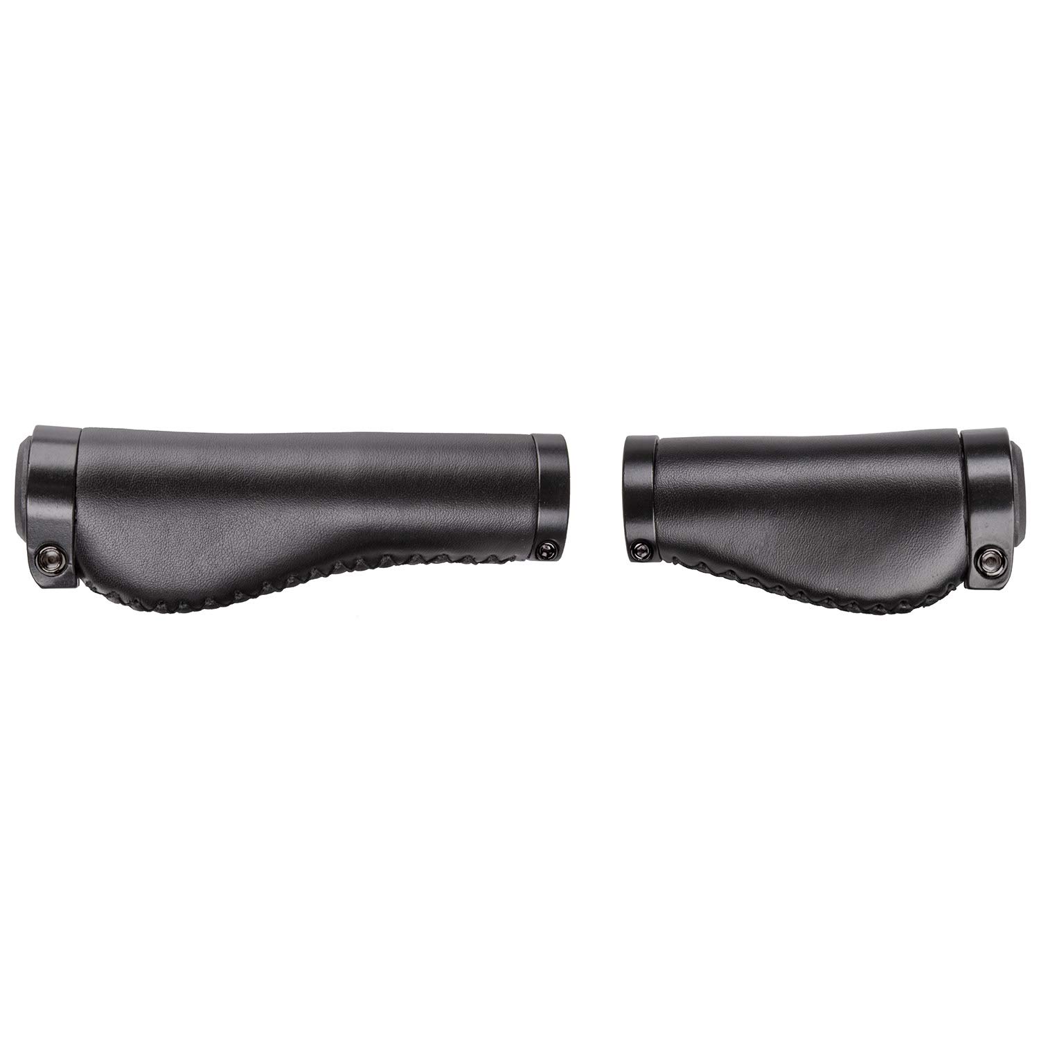 M-Wave Unisex Adults Cloud Buff Fix Anatomical Shape Genuine Leather Look Bike Handlebar Plugs - Easy Fit Elastic Grip for Road & Mountain Bicycles, Comfortable Cycling Accessories for Men & Women